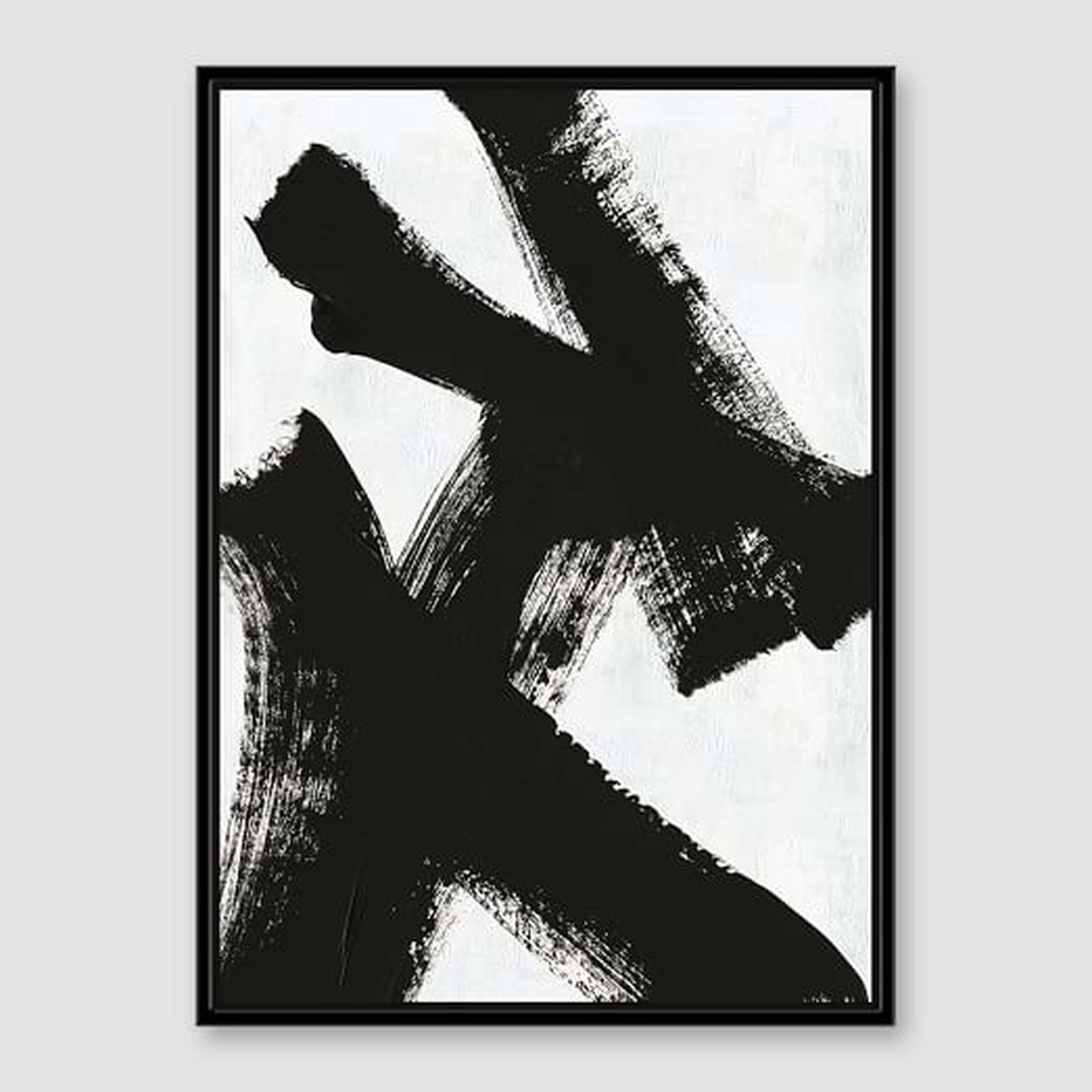 Framed Prints - Abstract Ink Brush Double XX - West Elm