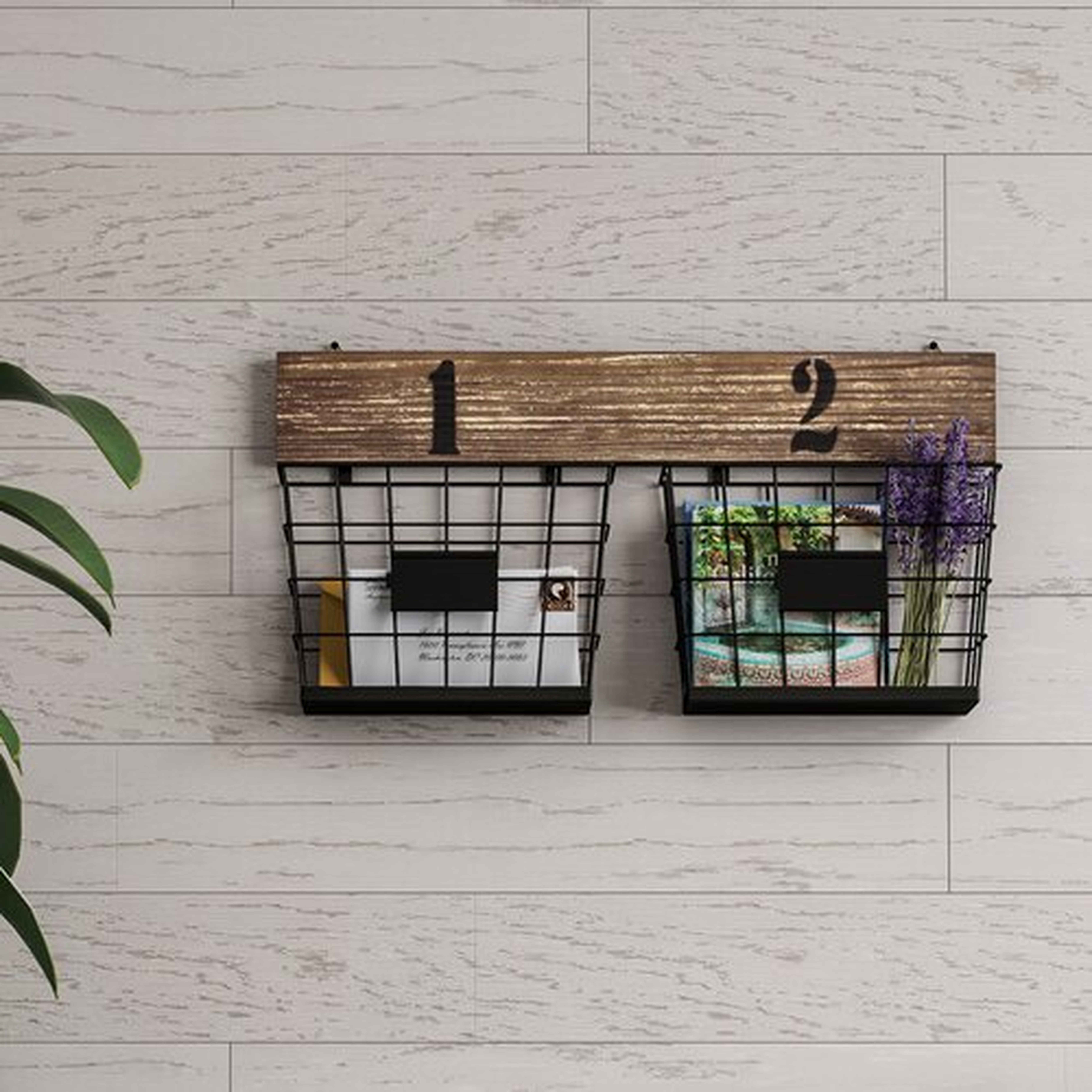 Moncrief Hanging Double Wall Storage with Wall Baskets - Wayfair