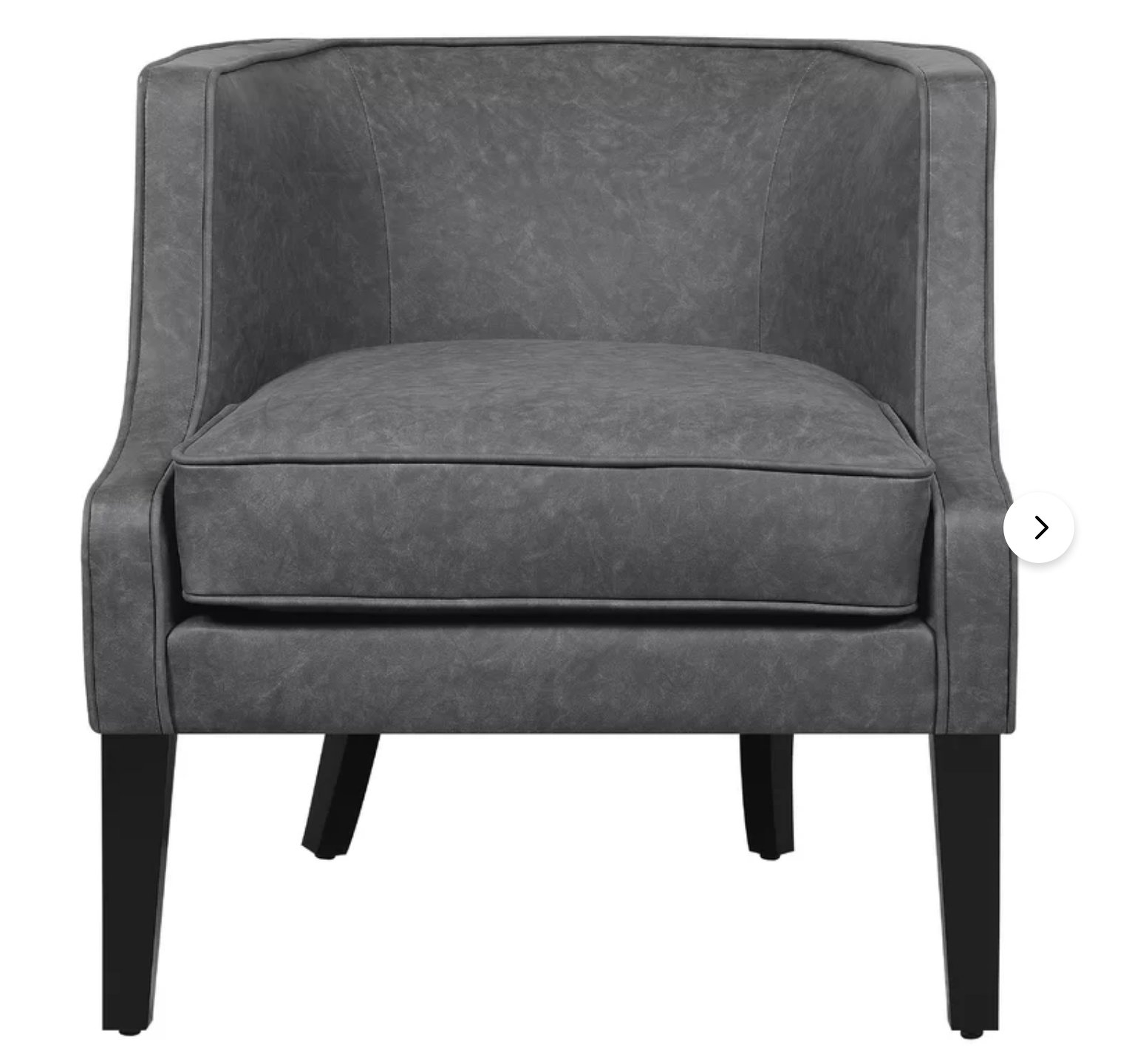 28.2" W Faux Leather Barrel Chair - Wayfair