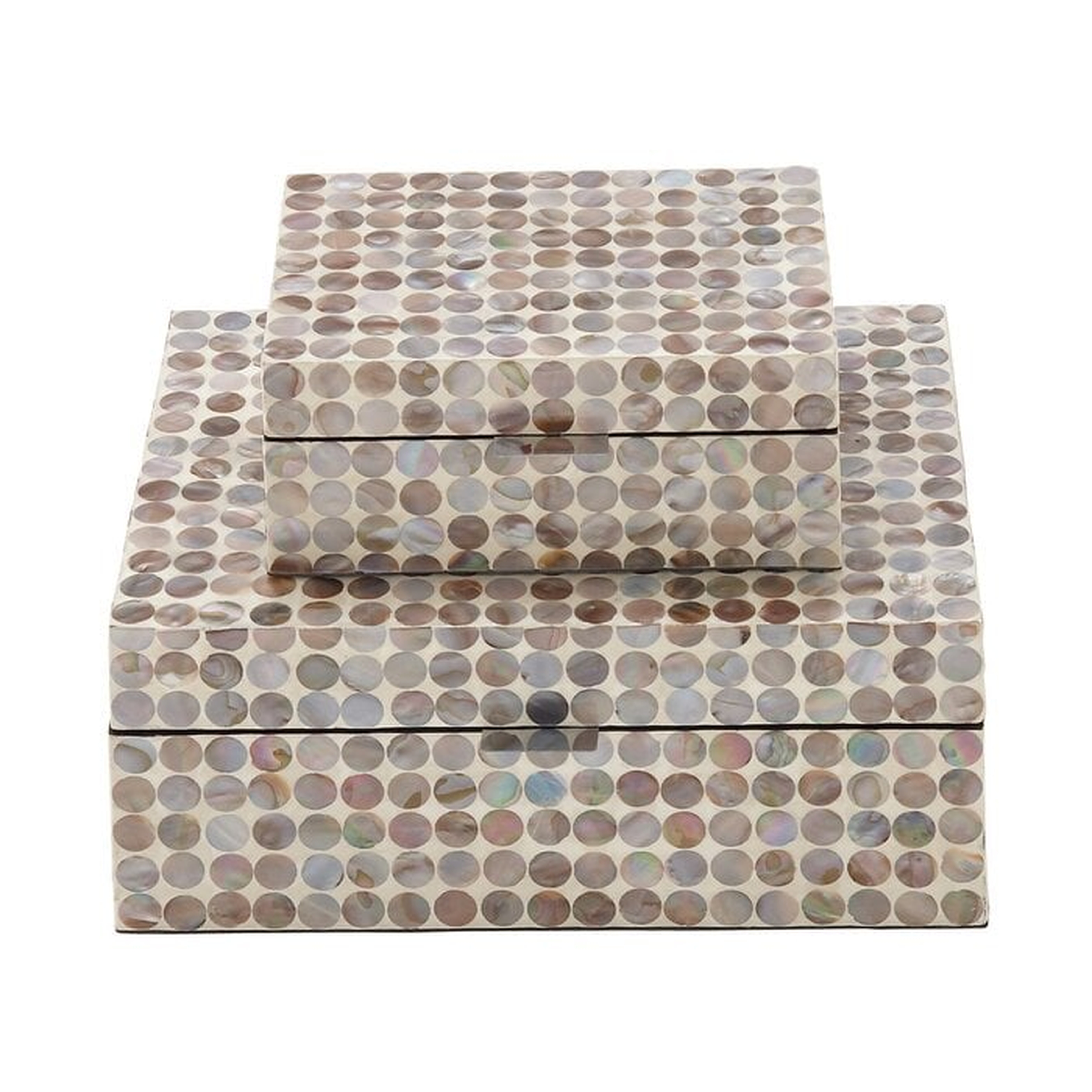 Chichica Mother Of Pearl Inlay 2 Piece Decorative Box Set - Wayfair