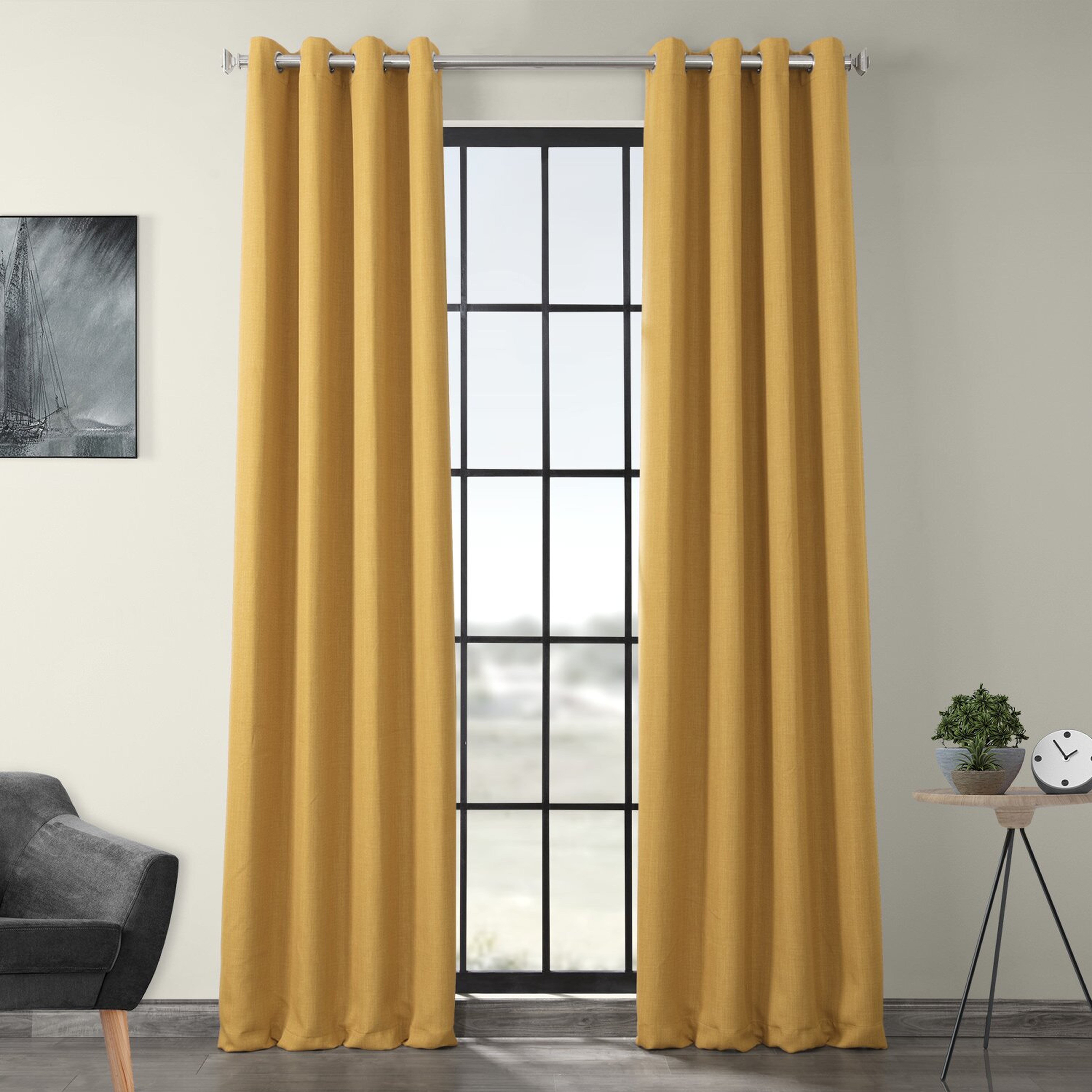 Oneridge Solid Blackout Grommet Single Curtain Panel - Wayfair