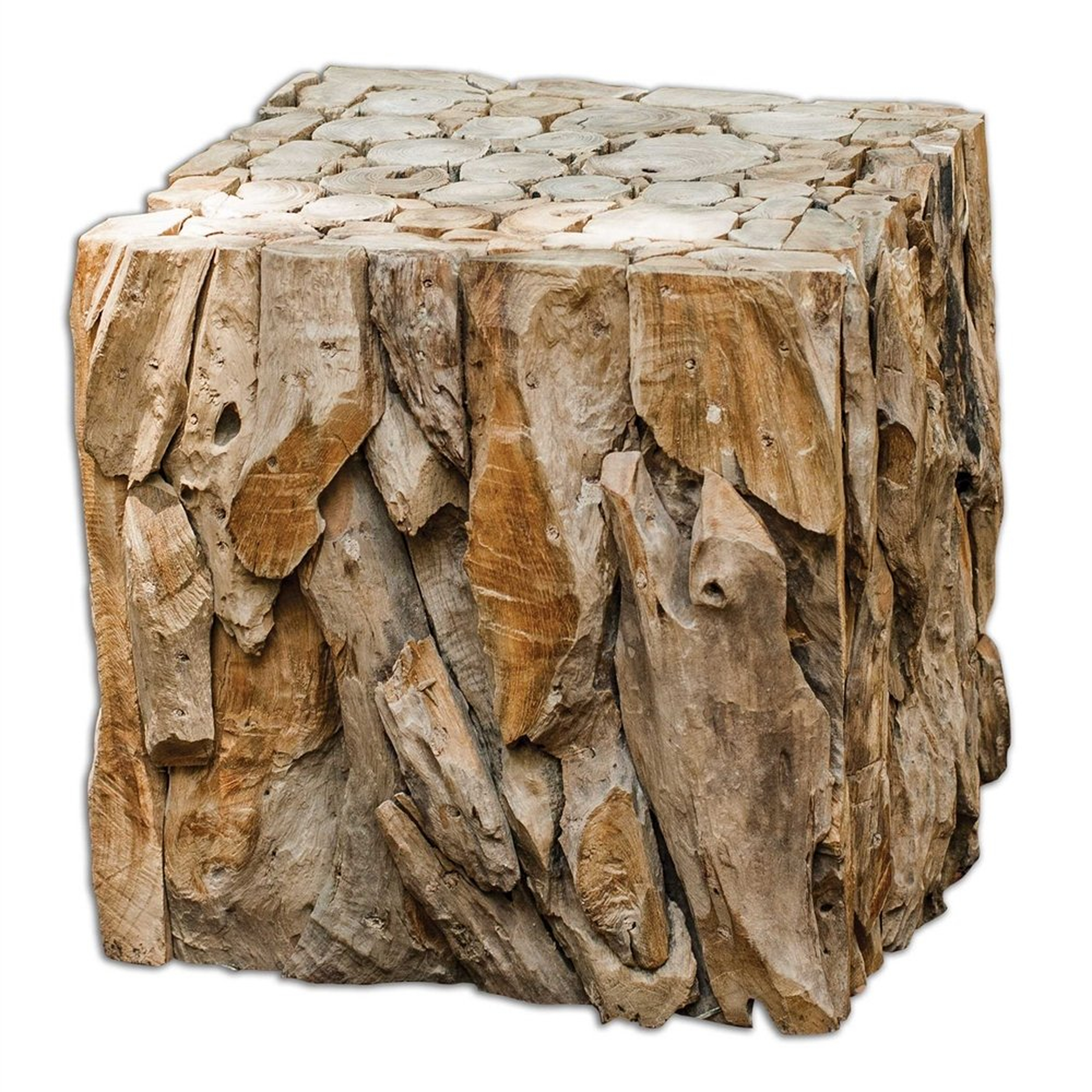Teak Root Bunching Decorative Cube - Hudsonhill Foundry