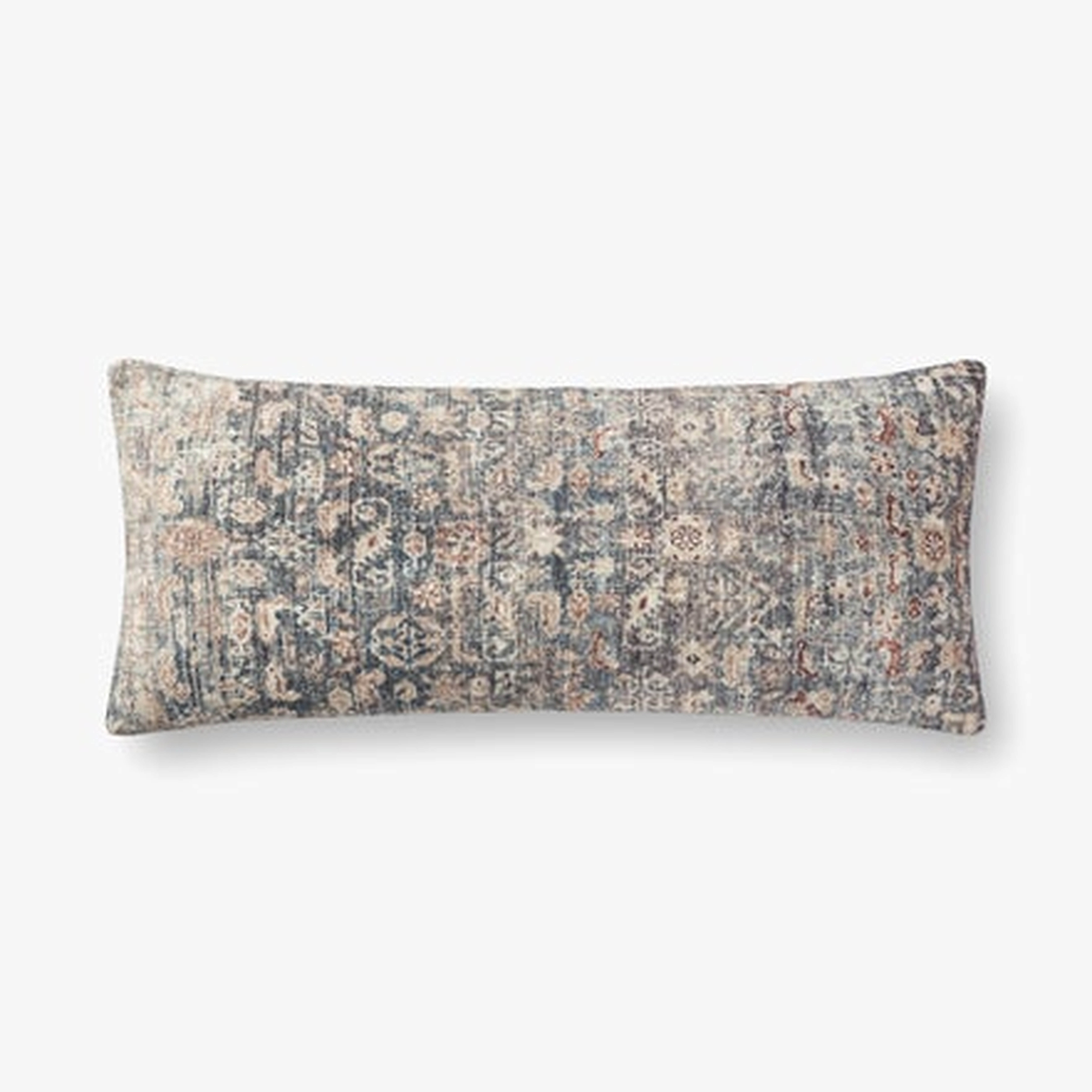 Amber Lewis x Loloi Pillows Denim / Natural 13" x 35" Cover w/Poly - Loloi Rugs