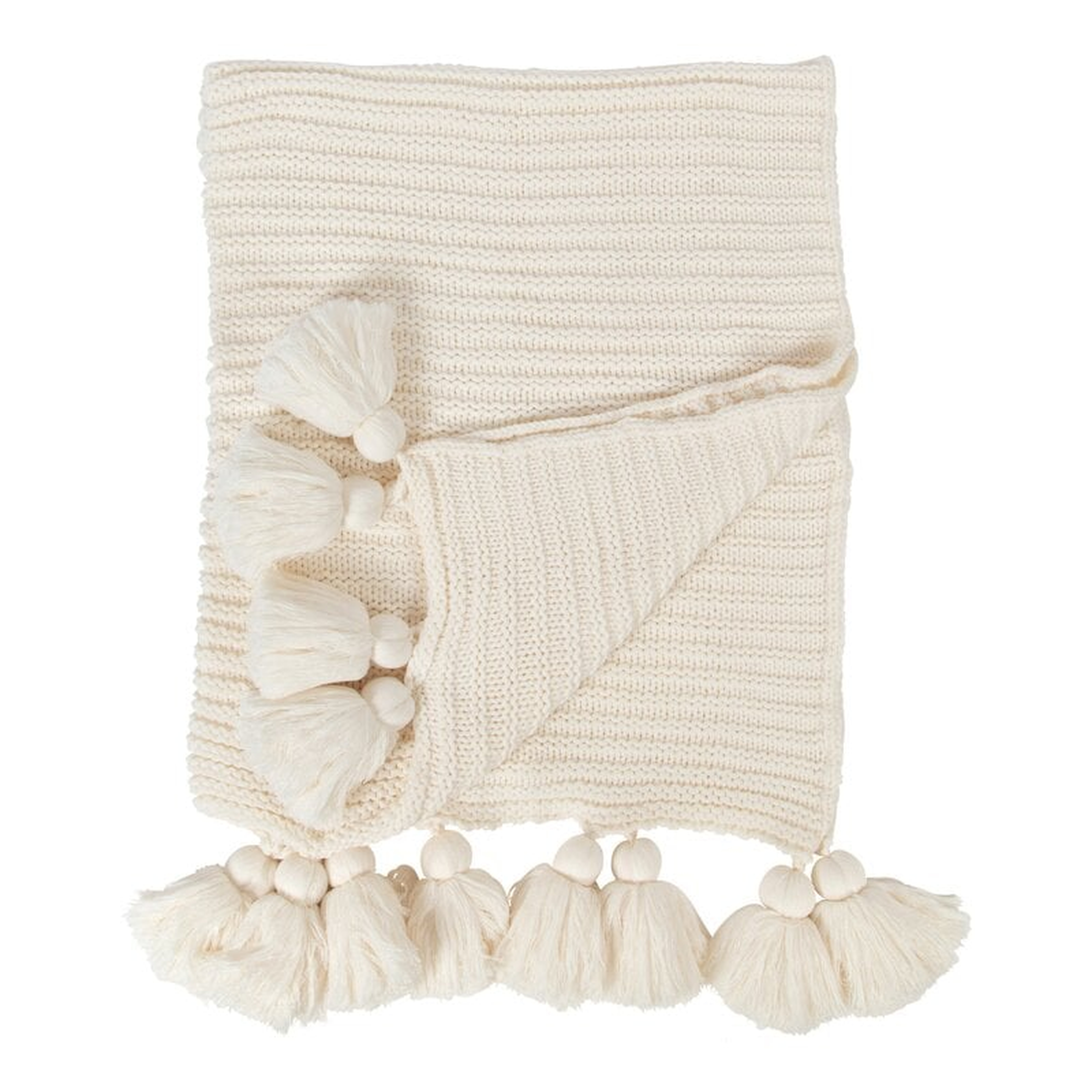 Dorcheer Chunky Ribbed Knit Throw Blanket - White - Wayfair