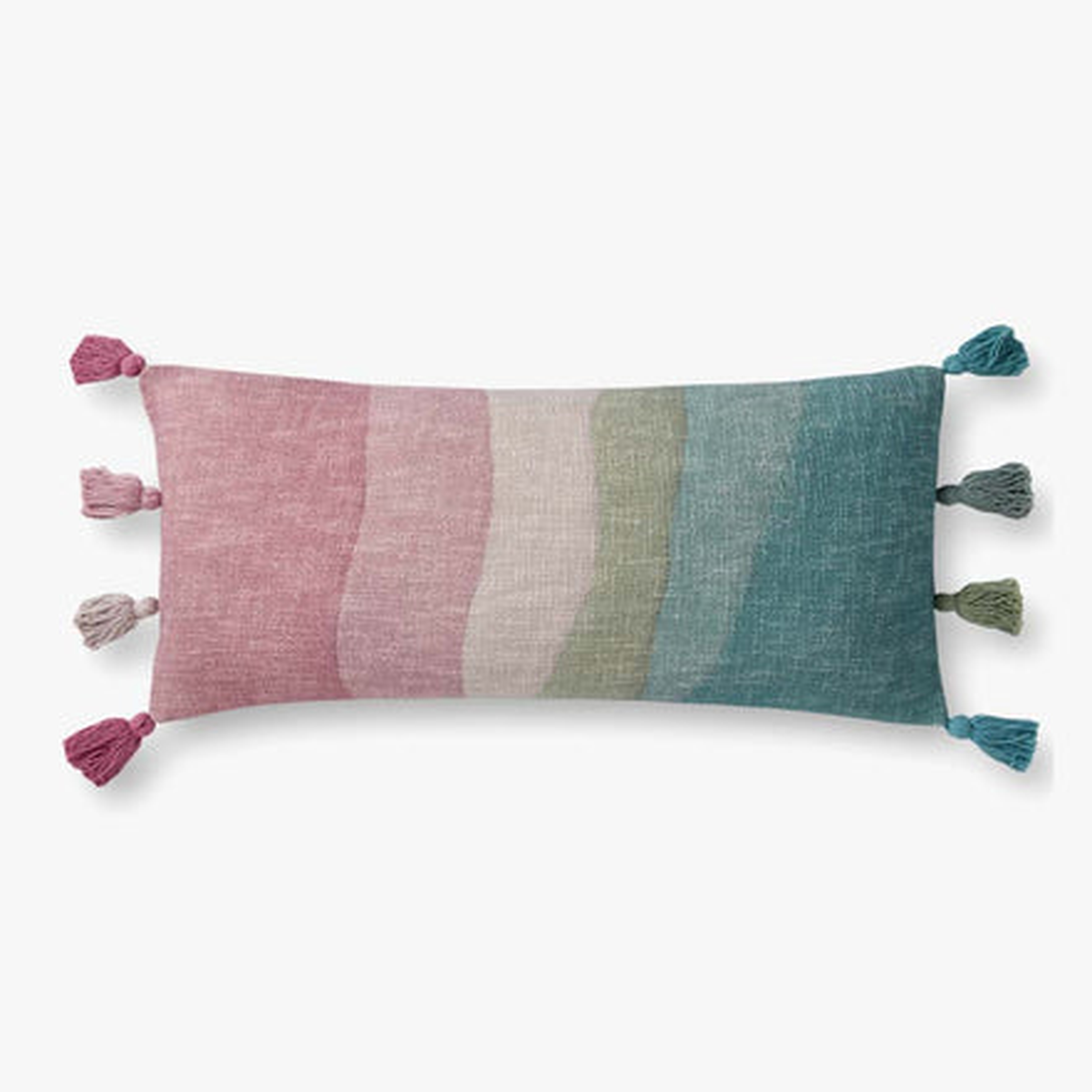 PILLOWS PJB0013 MULTI 12" x 27" Cover w/Down - Loloi Rugs