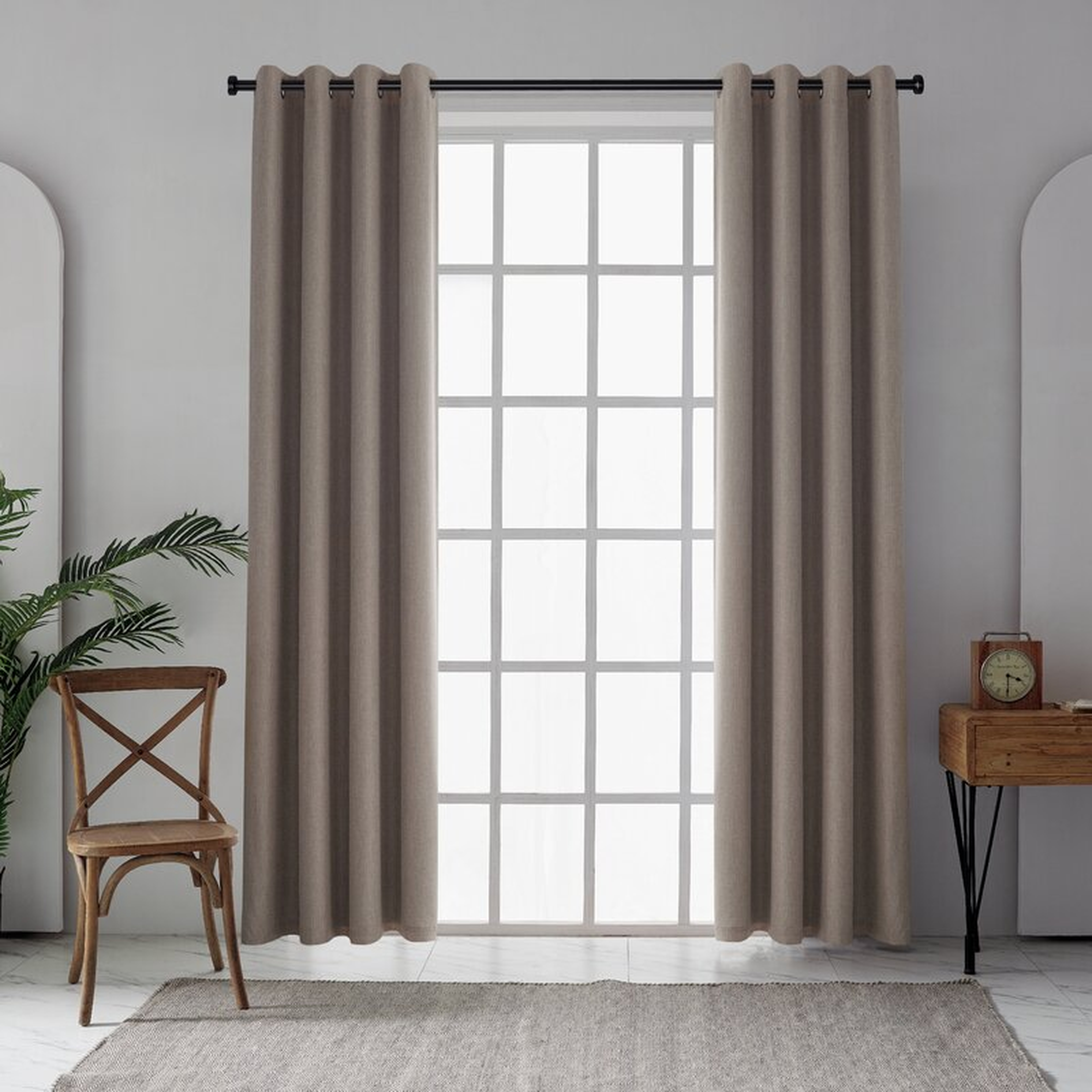Dagi Solid Color Blackout Grommet Single Curtain Panel - Wayfair