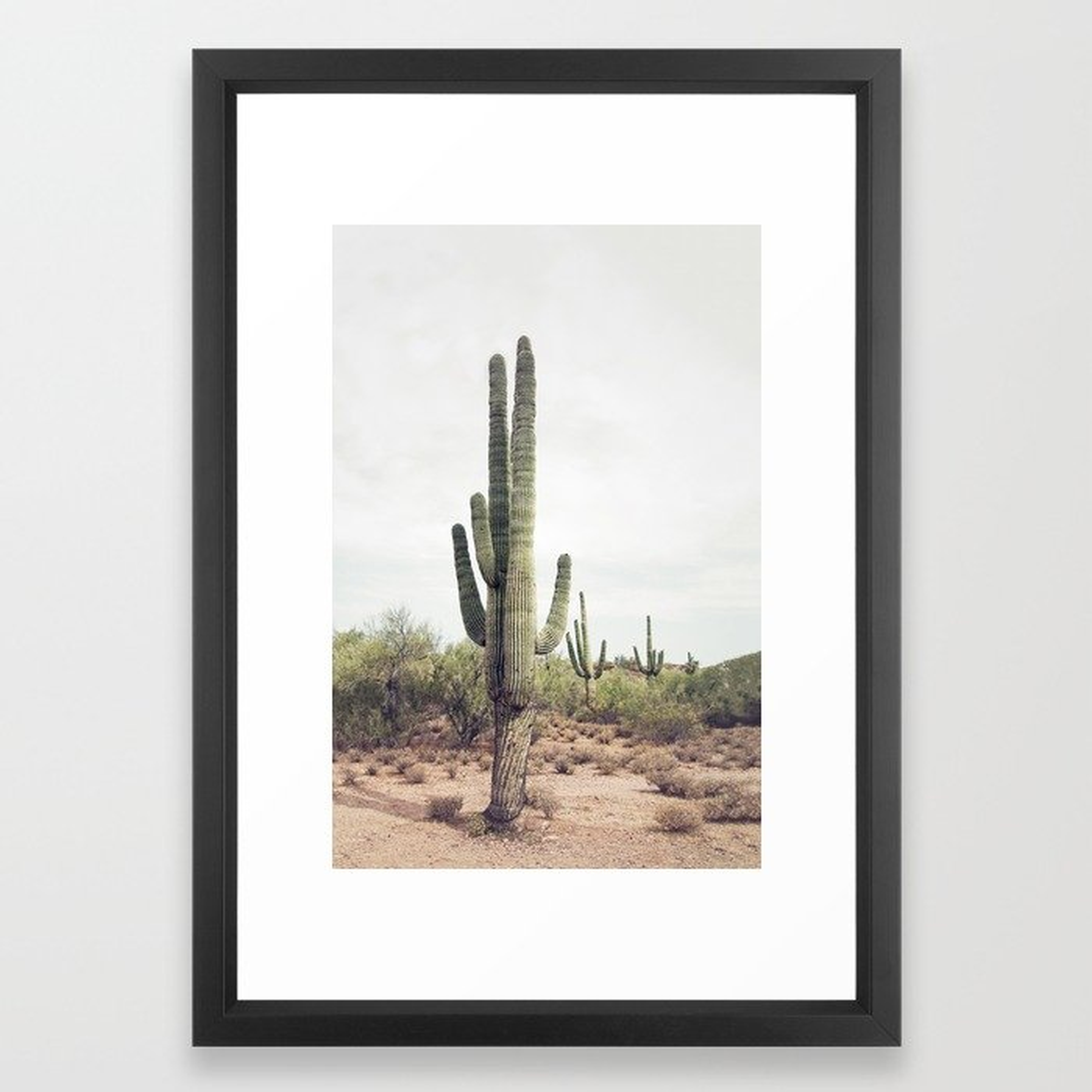 Desert Cactus Framed Art Print - 15x21 - Society6