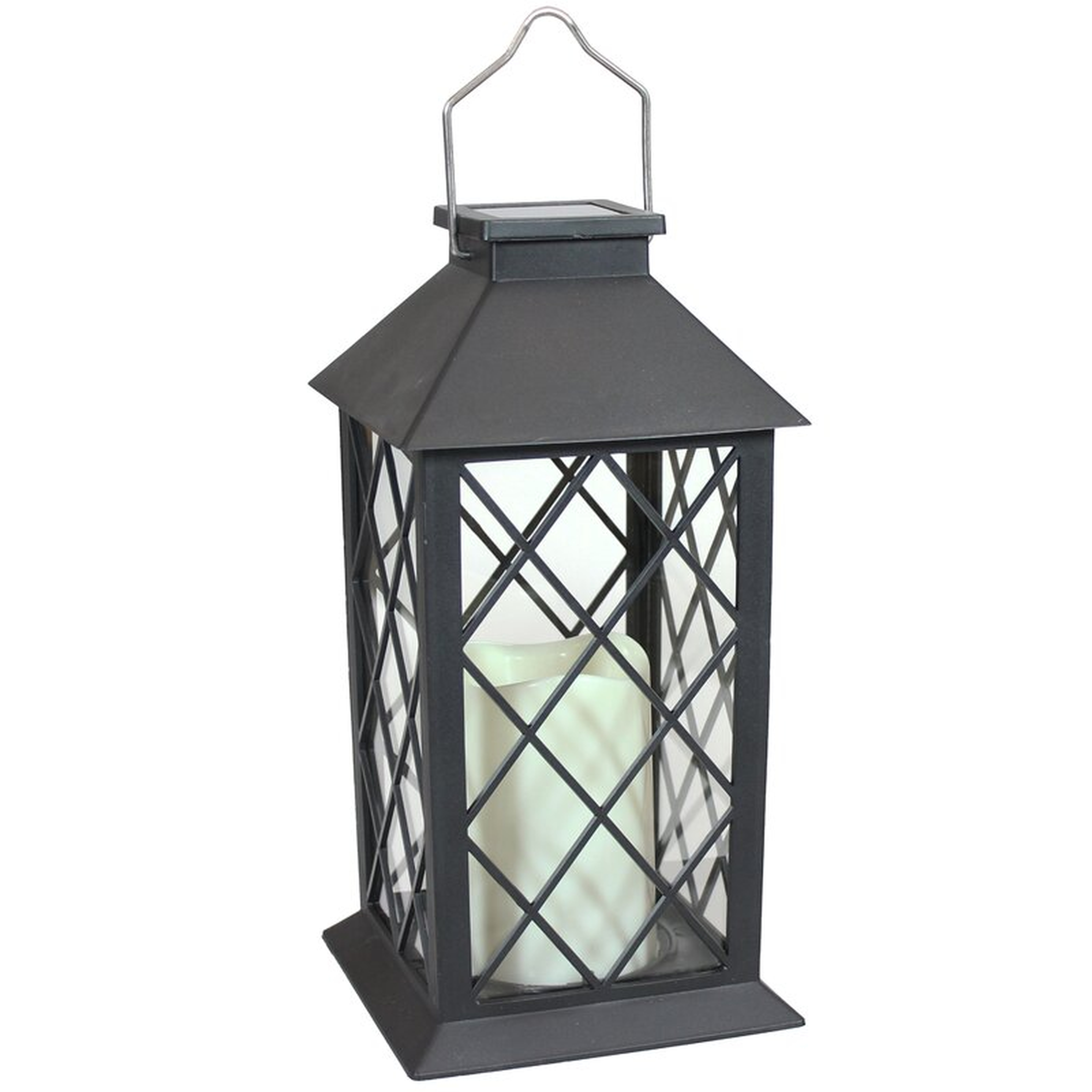 Parkwoods 11" Solar Powered Integrated LED Outdoor Lantern - Wayfair