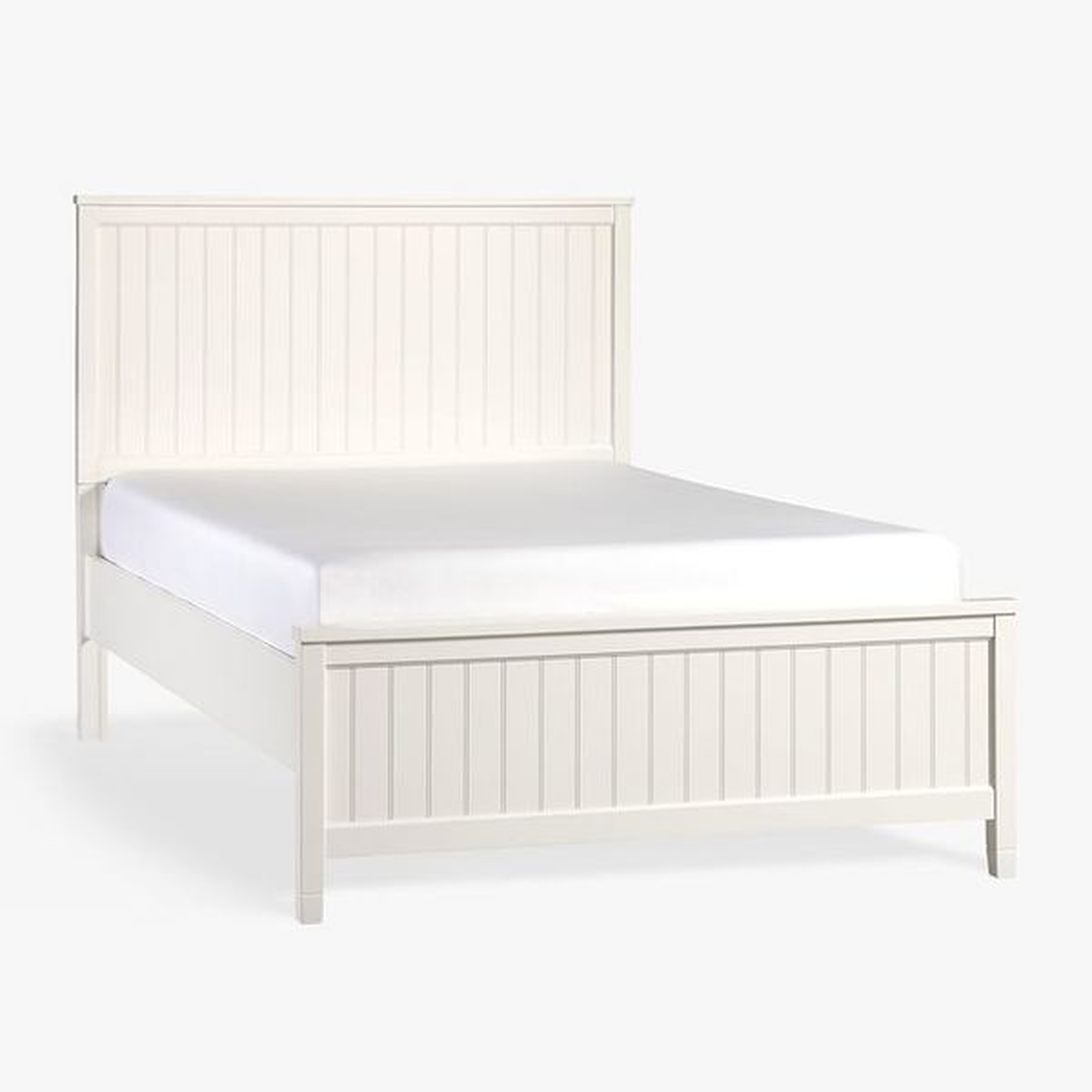 Beadboard Basic Bed, Queen, Simply White, In-Home - Pottery Barn Teen