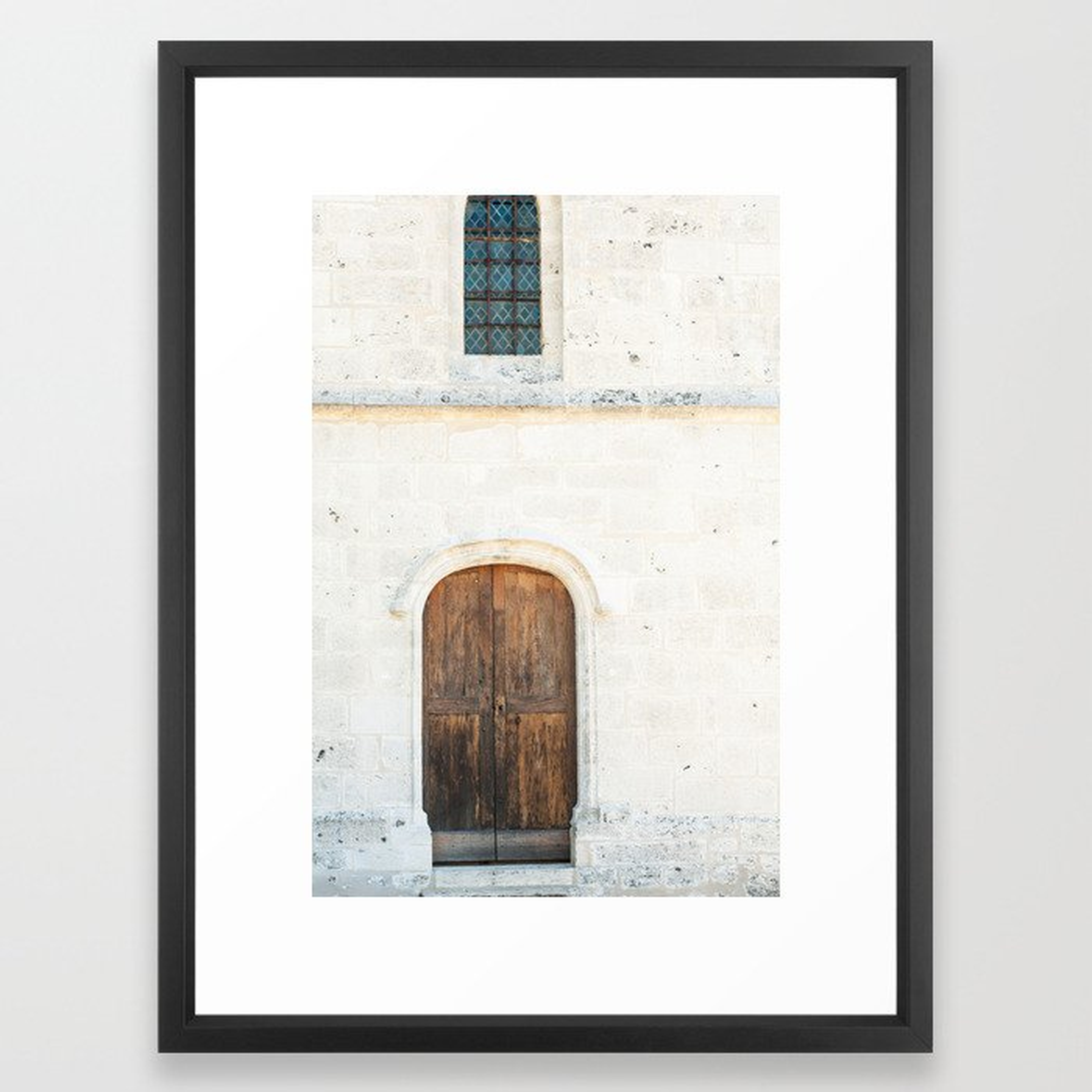 Wooden Door, Giverny Church Framed Art Print - Society6