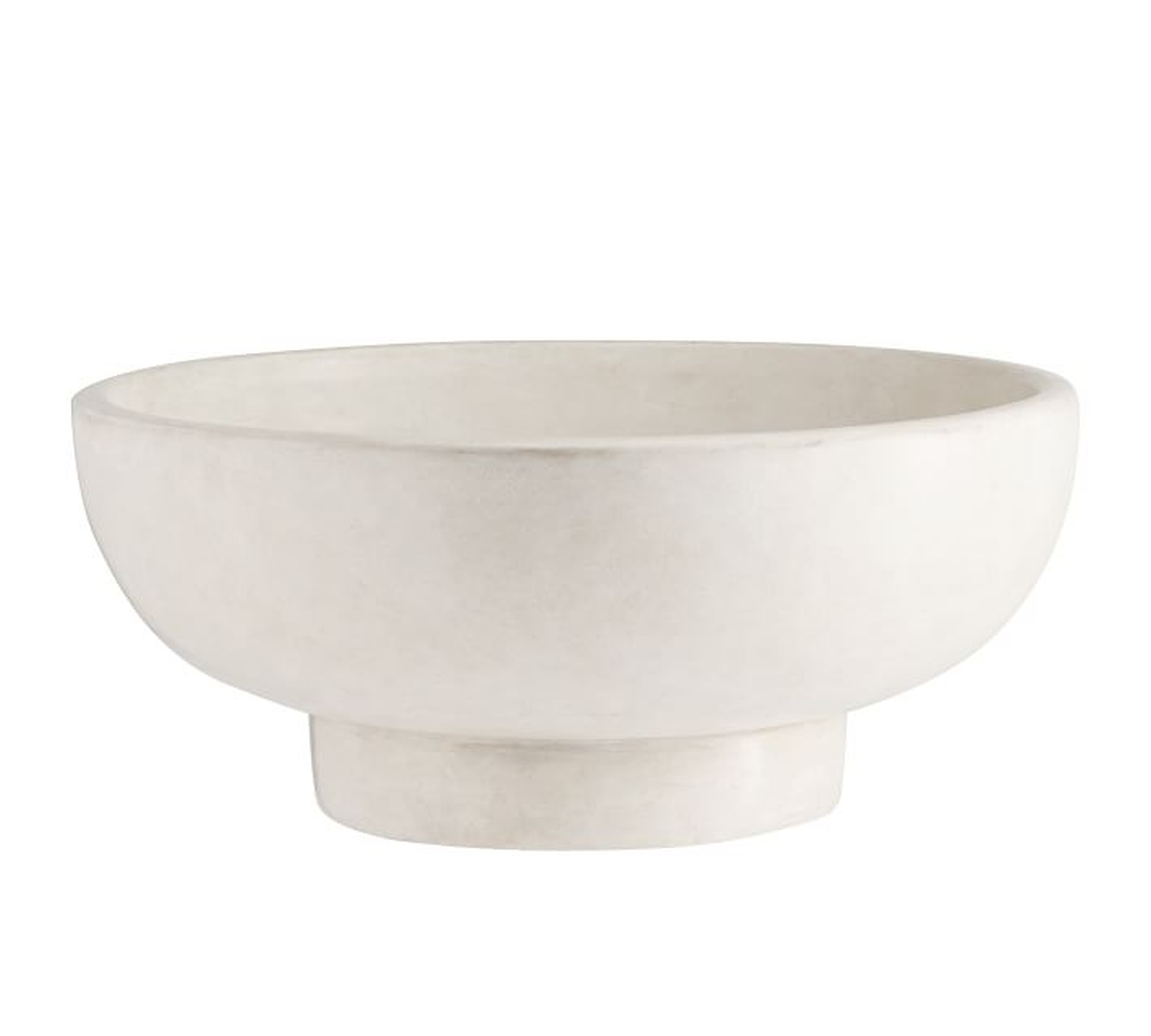 Orion Handcrafted Terra Cotta Bowl, Small, White - Pottery Barn