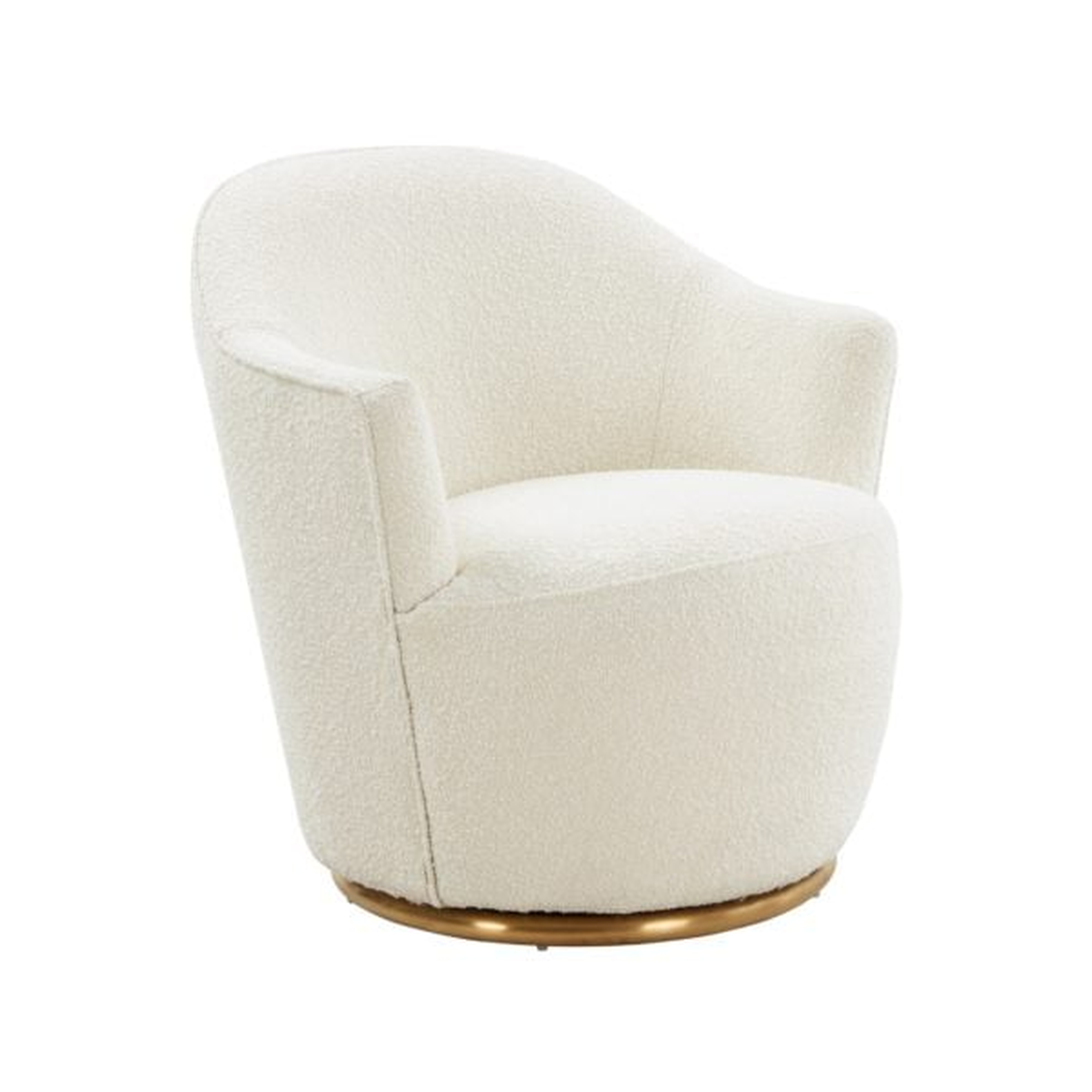 Skyla Boucle Swivel Chair - TOV FURNITURE