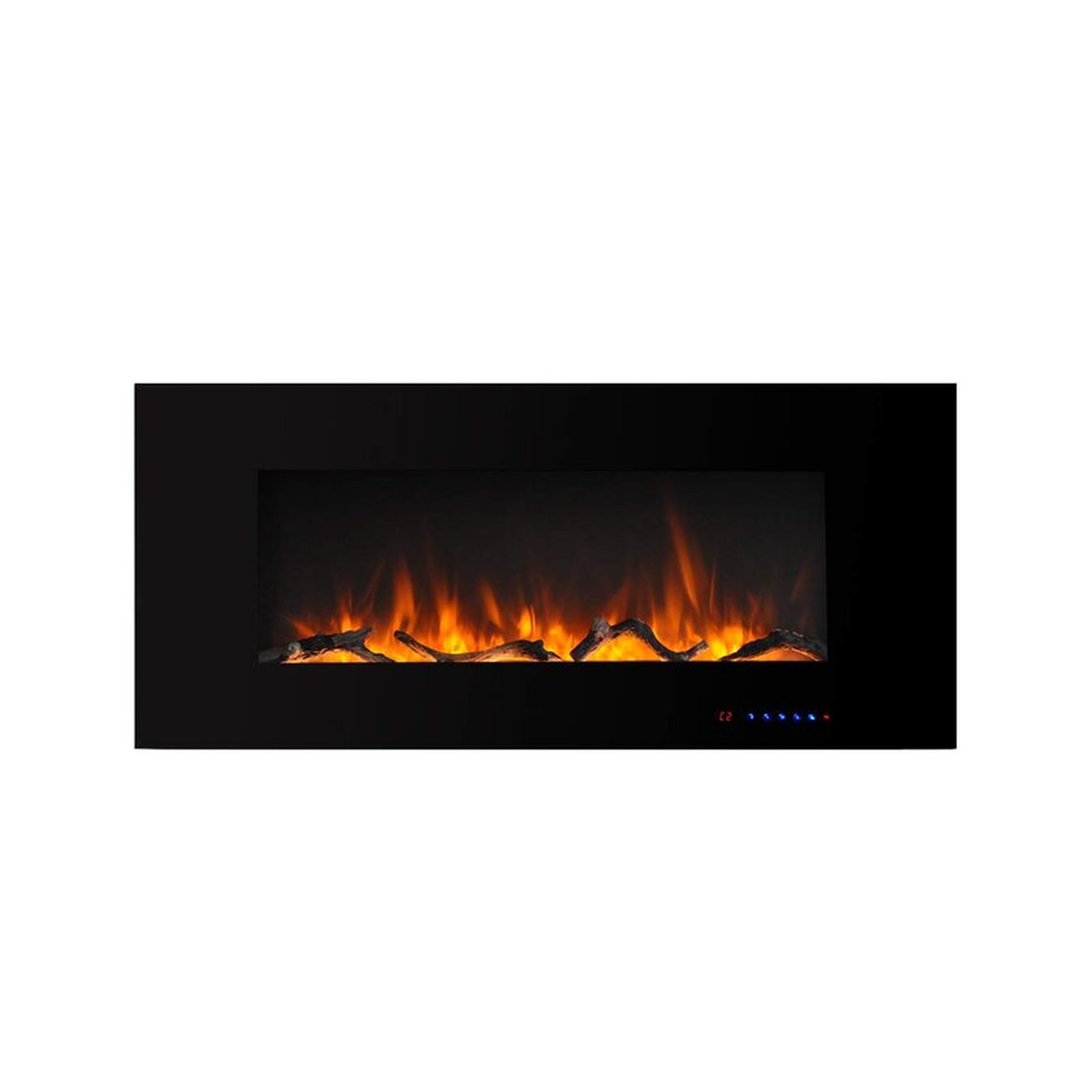 18.35" H x 60" W x 5" D Black Nishant Wall Mounted Electric Fireplace - Wayfair