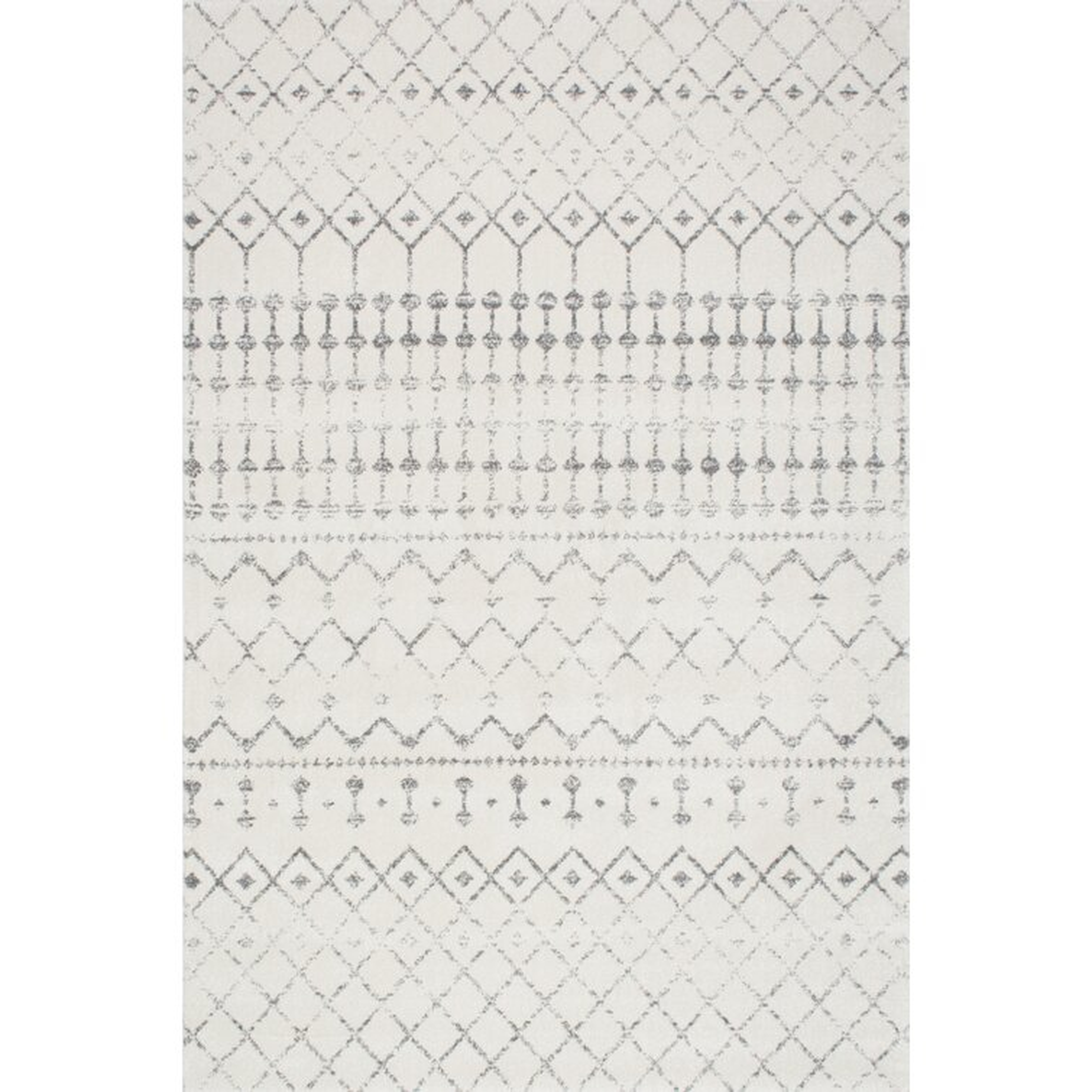 Lucienne Geometric Gray Area Rug - Wayfair
