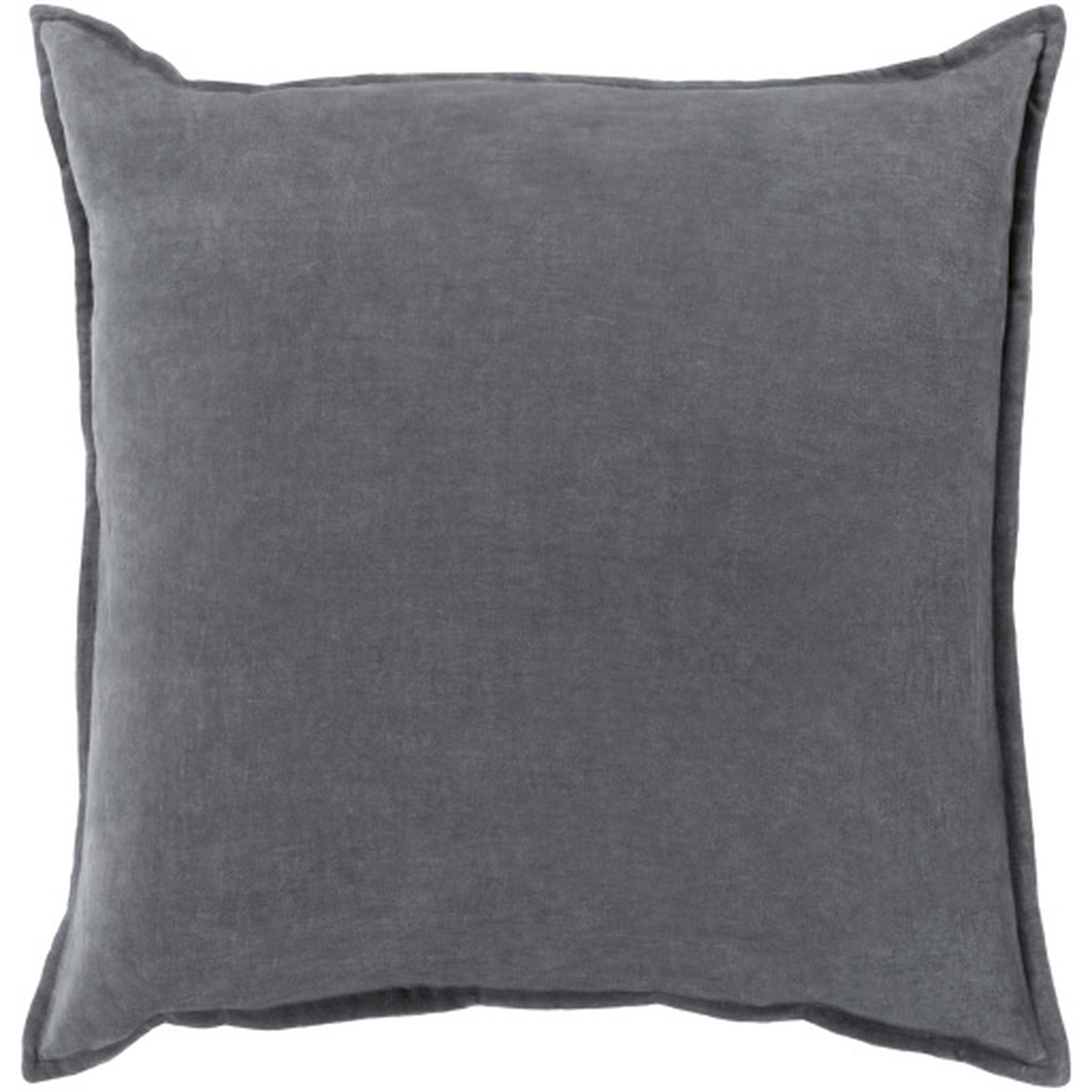 Cotton Velvet Throw Pillow, 18" x 18", with down insert - Surya