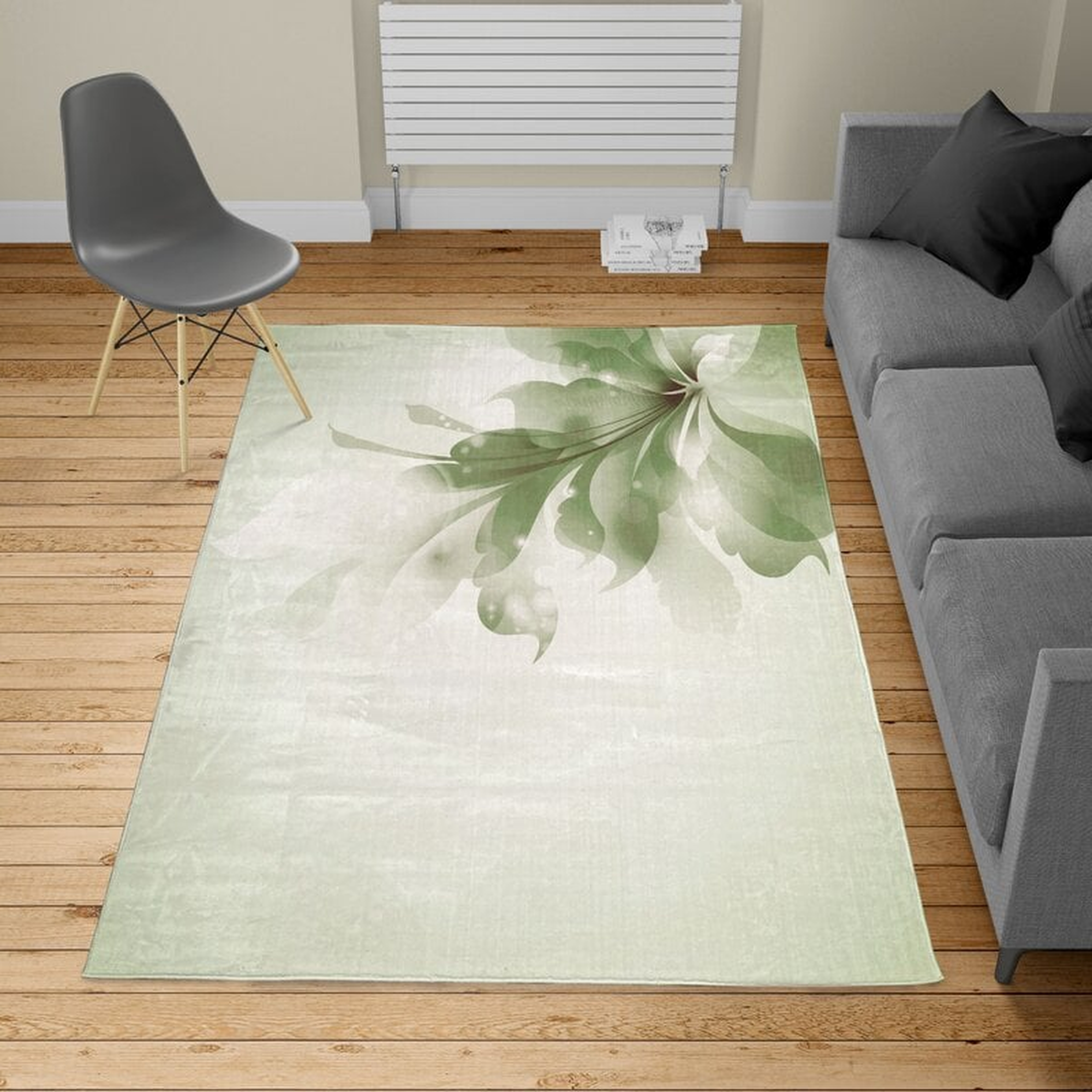 Ambesonne Patterned Sage Green Area Rug - Wayfair
