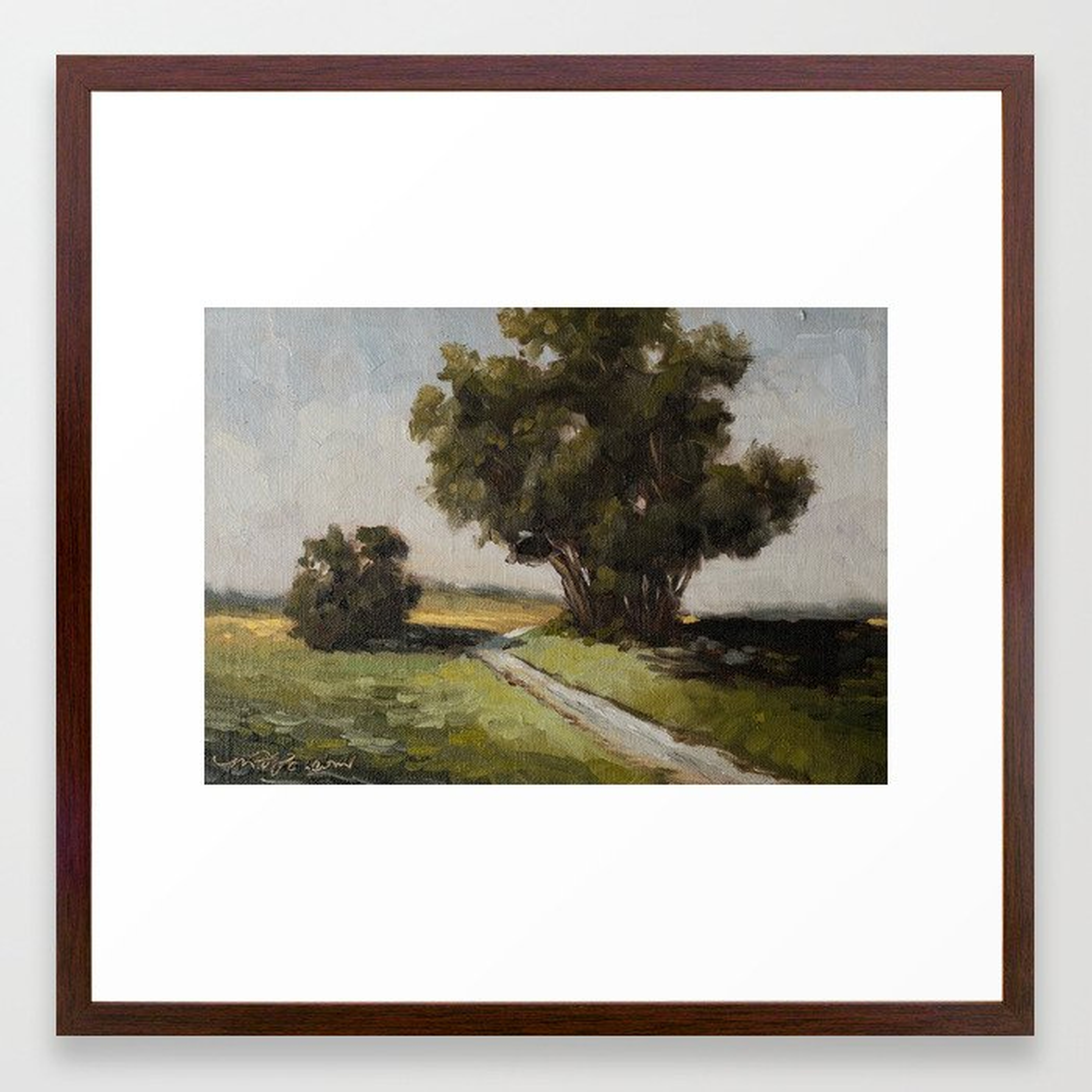 copse of trees Framed Art Print - Society6