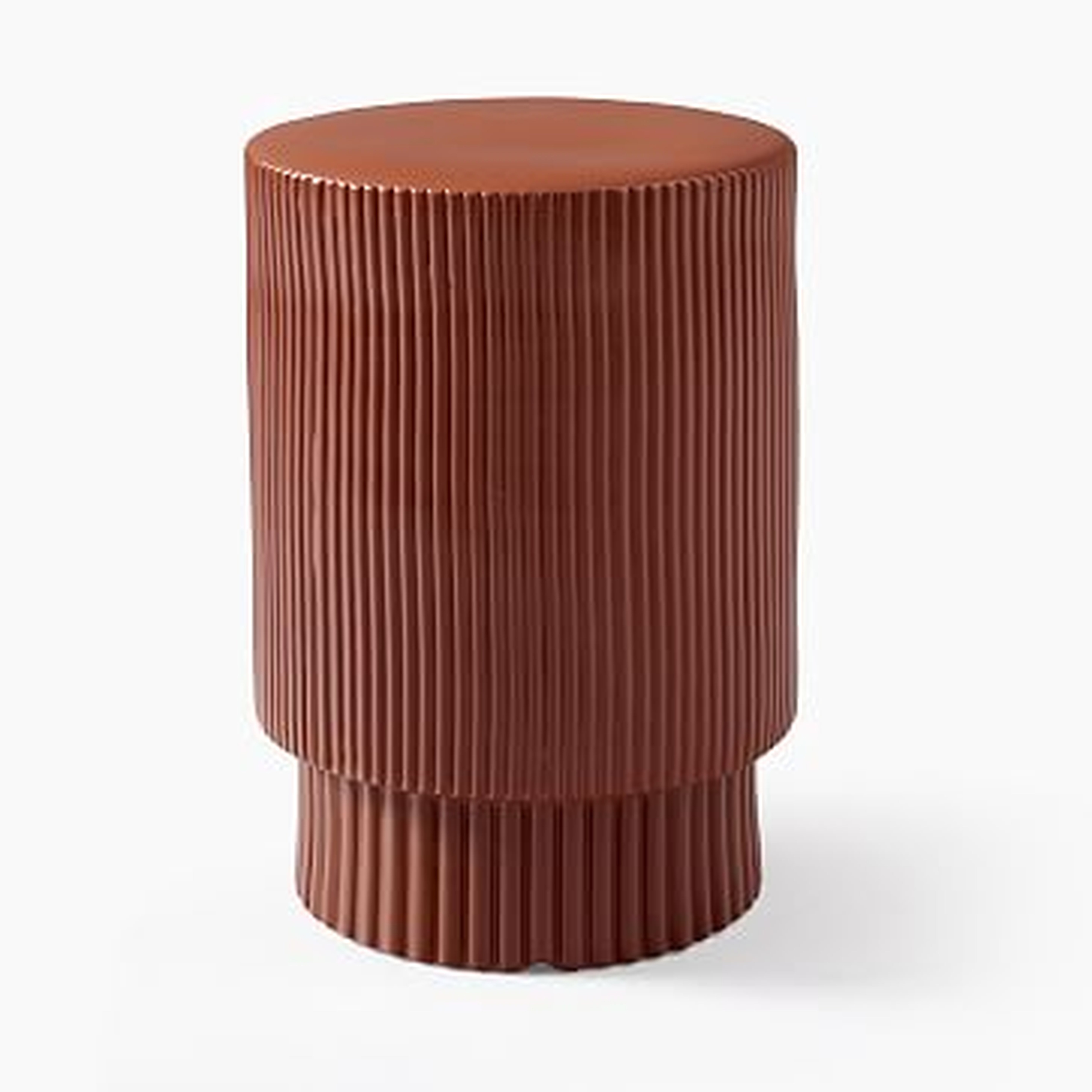 Textured Collection Side Table, Terracotta - West Elm