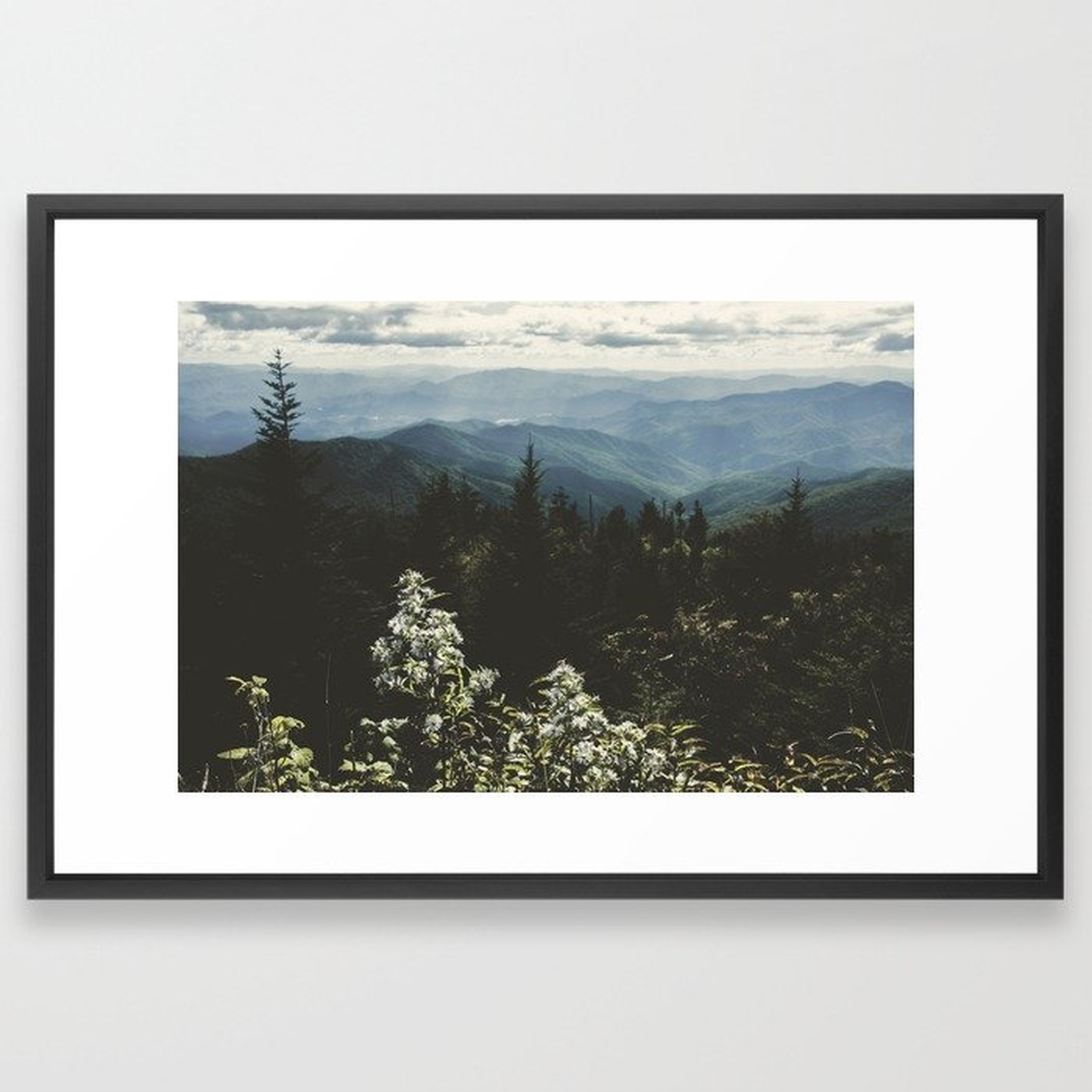 Smoky Mountains - Nature Photography Framed Art Print, 24x36 - Society6