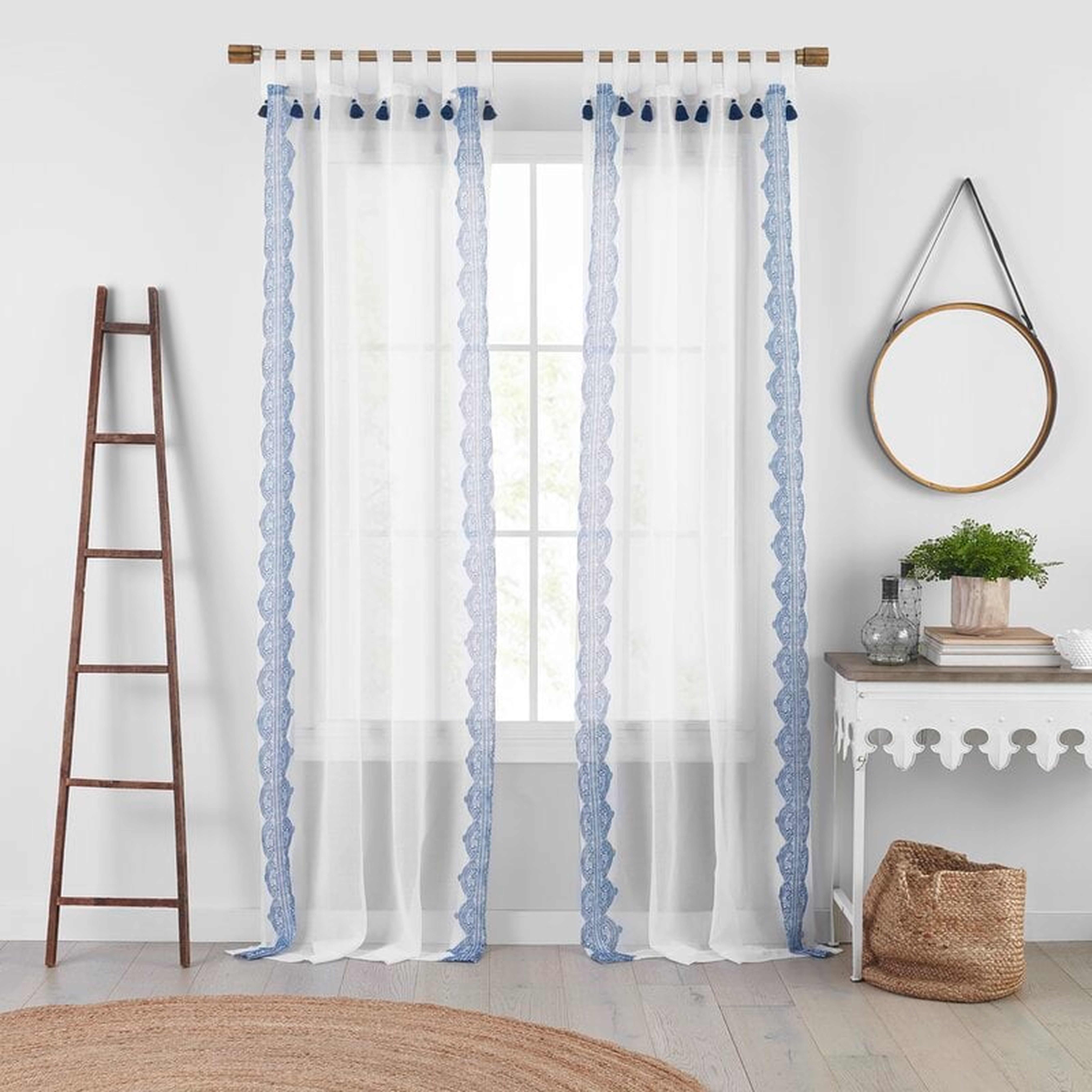 Sheer Tab Top Single Curtain Panel - Wayfair