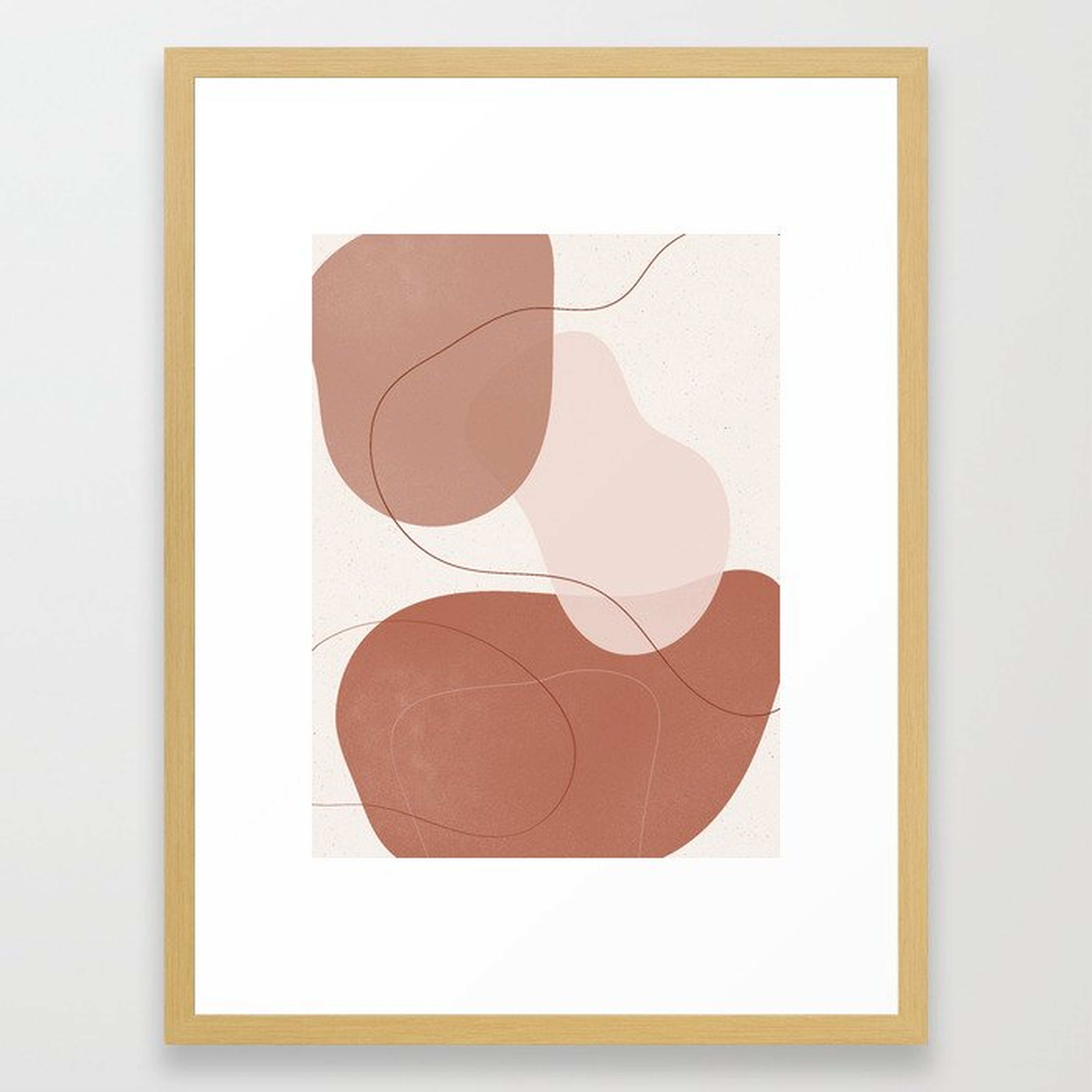 Abstract Shapes 1 Burnt Orange Framed Art Print - Society6