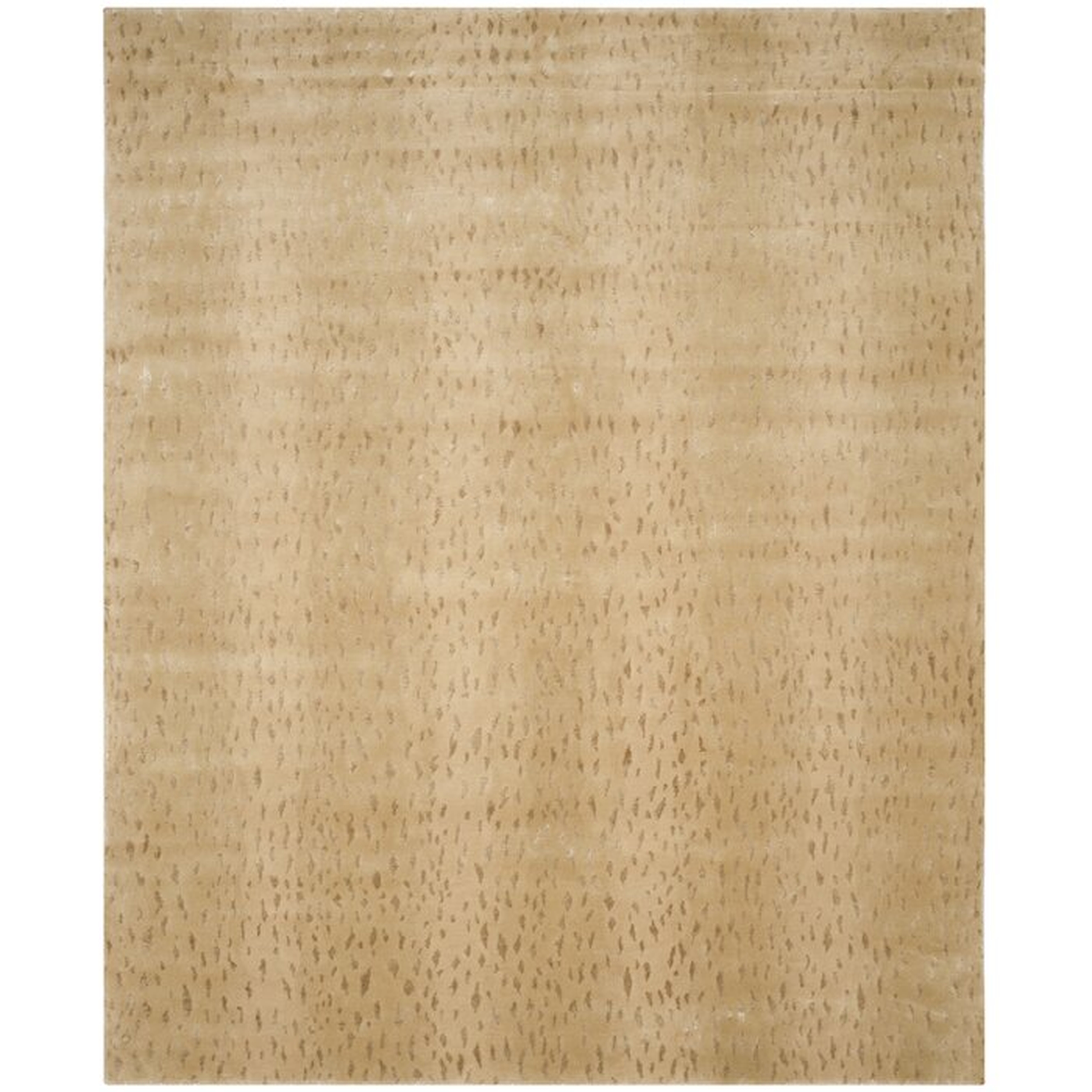 Tibetan Hand-Knotted Wool/Cotton Light Beige Area Rug - Perigold