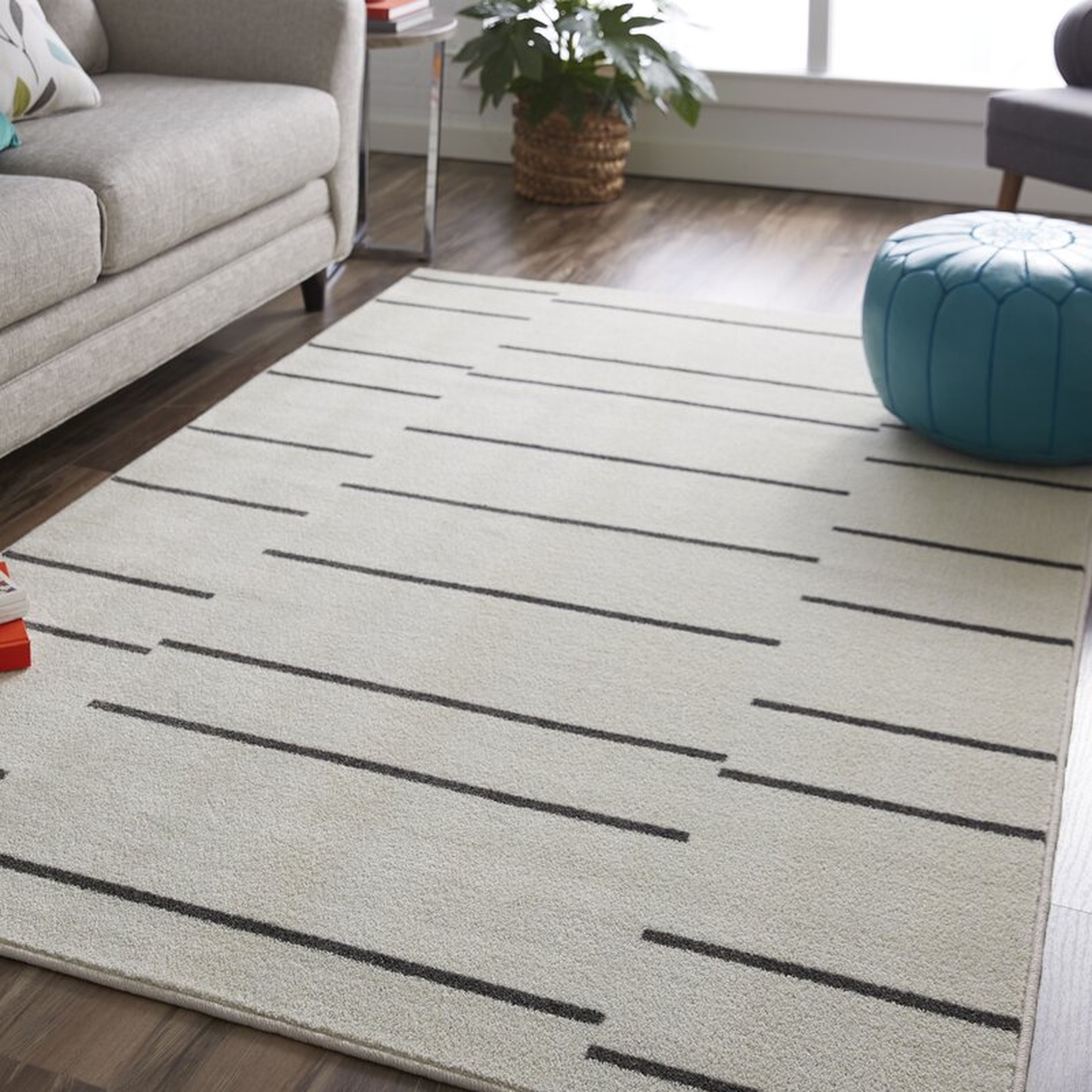 Aletta Striped Cream Area Rug - Wayfair