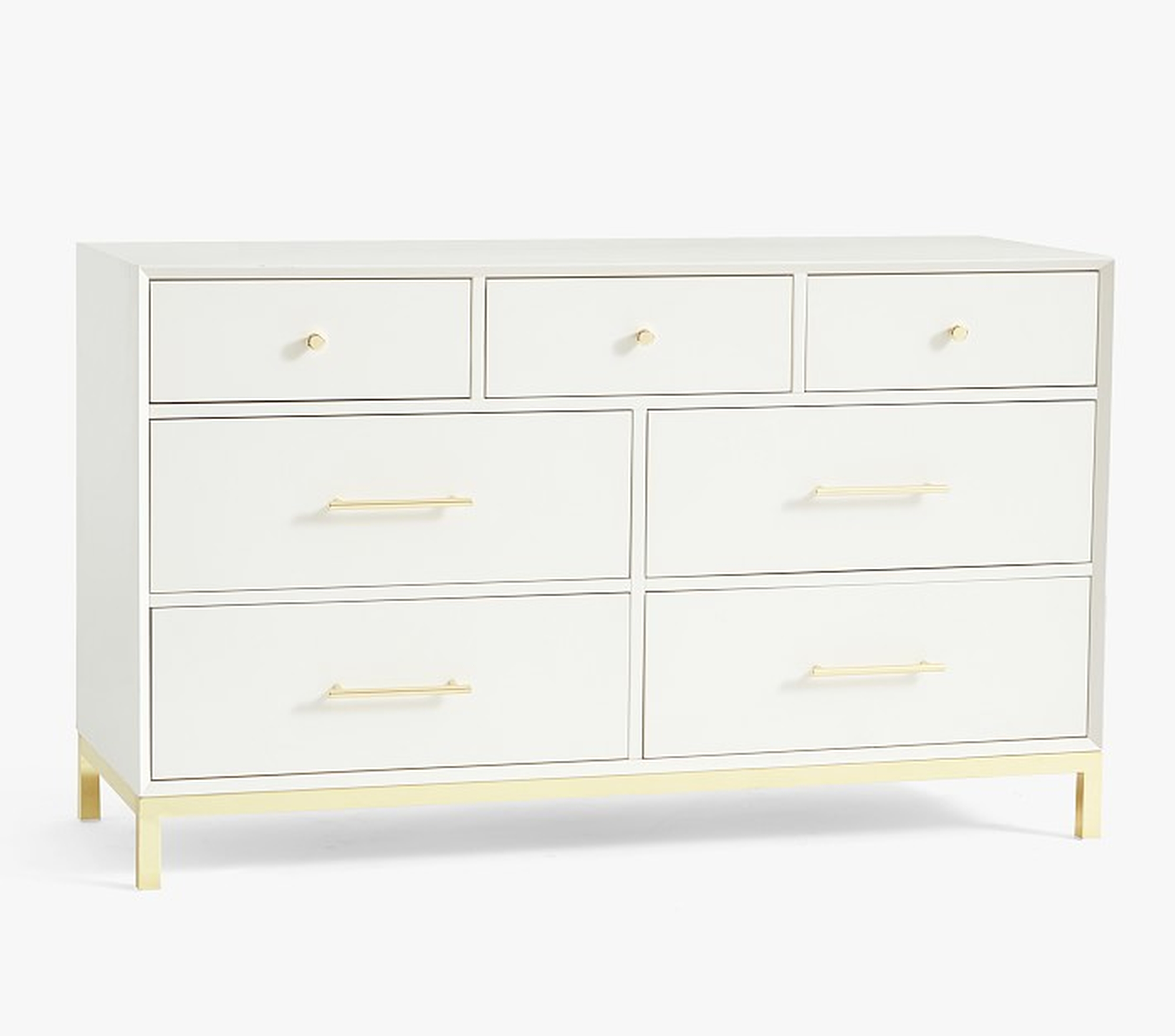 Flynn Extra Wide Dresser, Simply White, Unlimited Flat Rate Delivery - Pottery Barn Kids