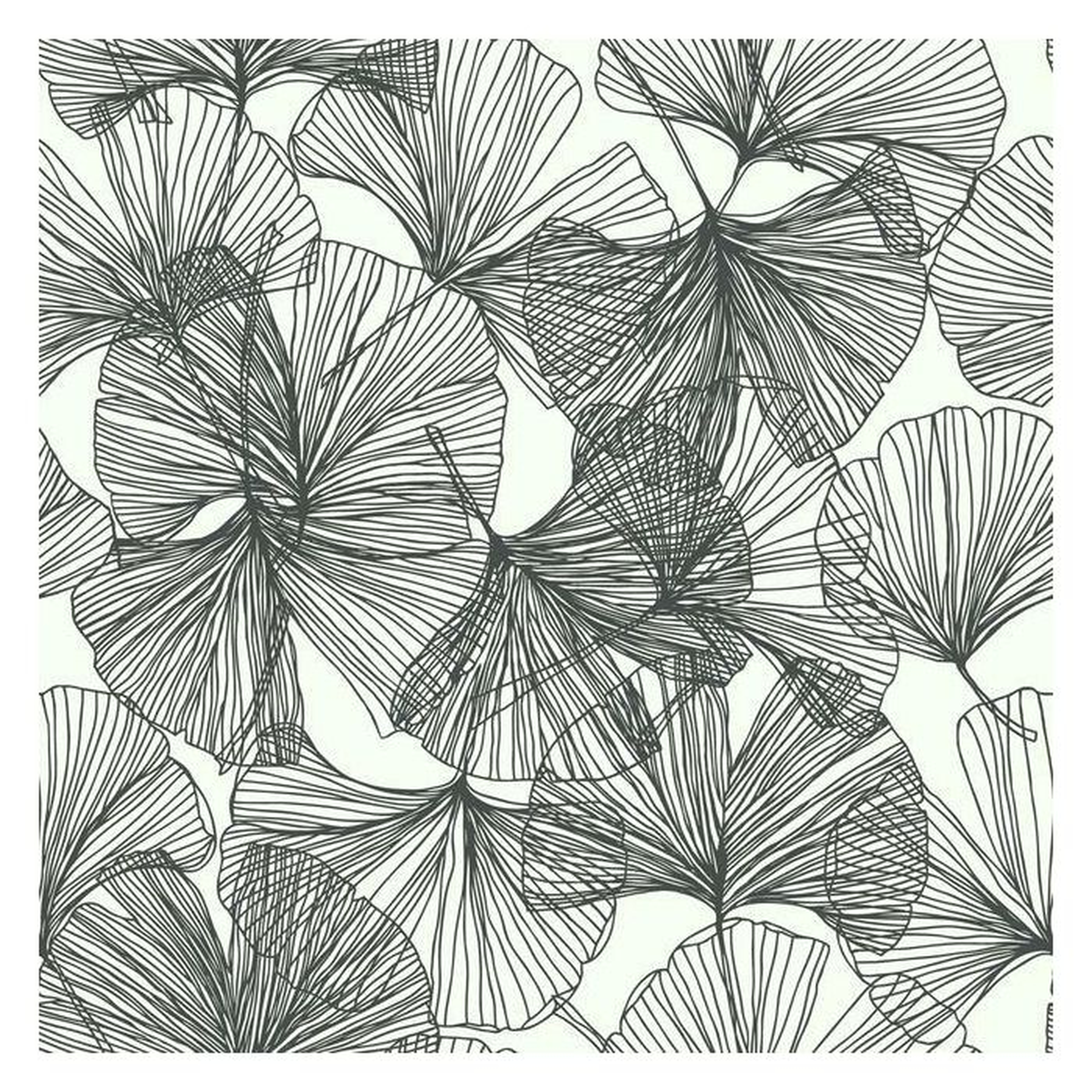 Gingko Leaves Peel and Stick Wallpaper - York Wallcoverings