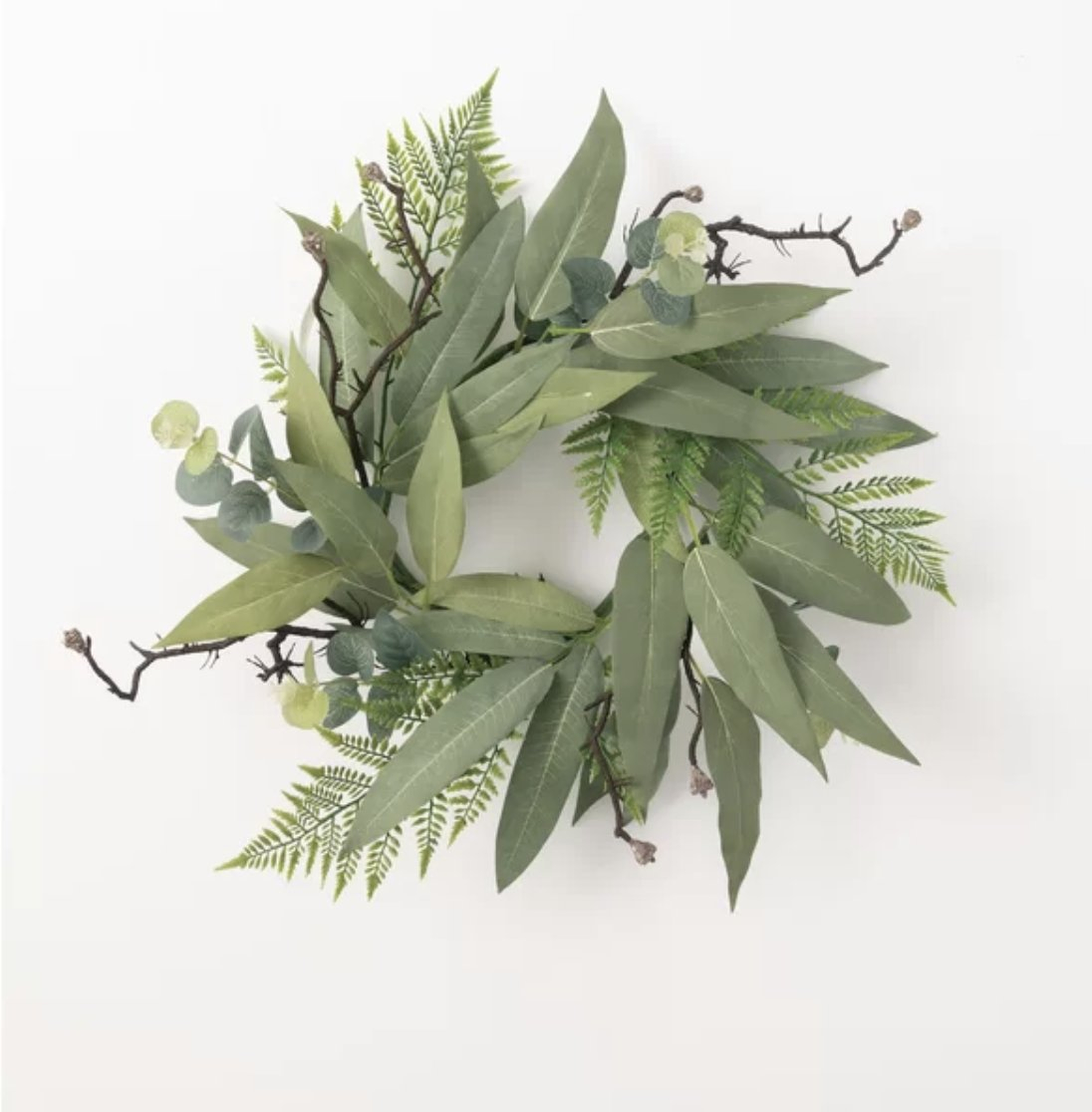Eucalyptus Mix 24" Polyester Wreath - Wayfair