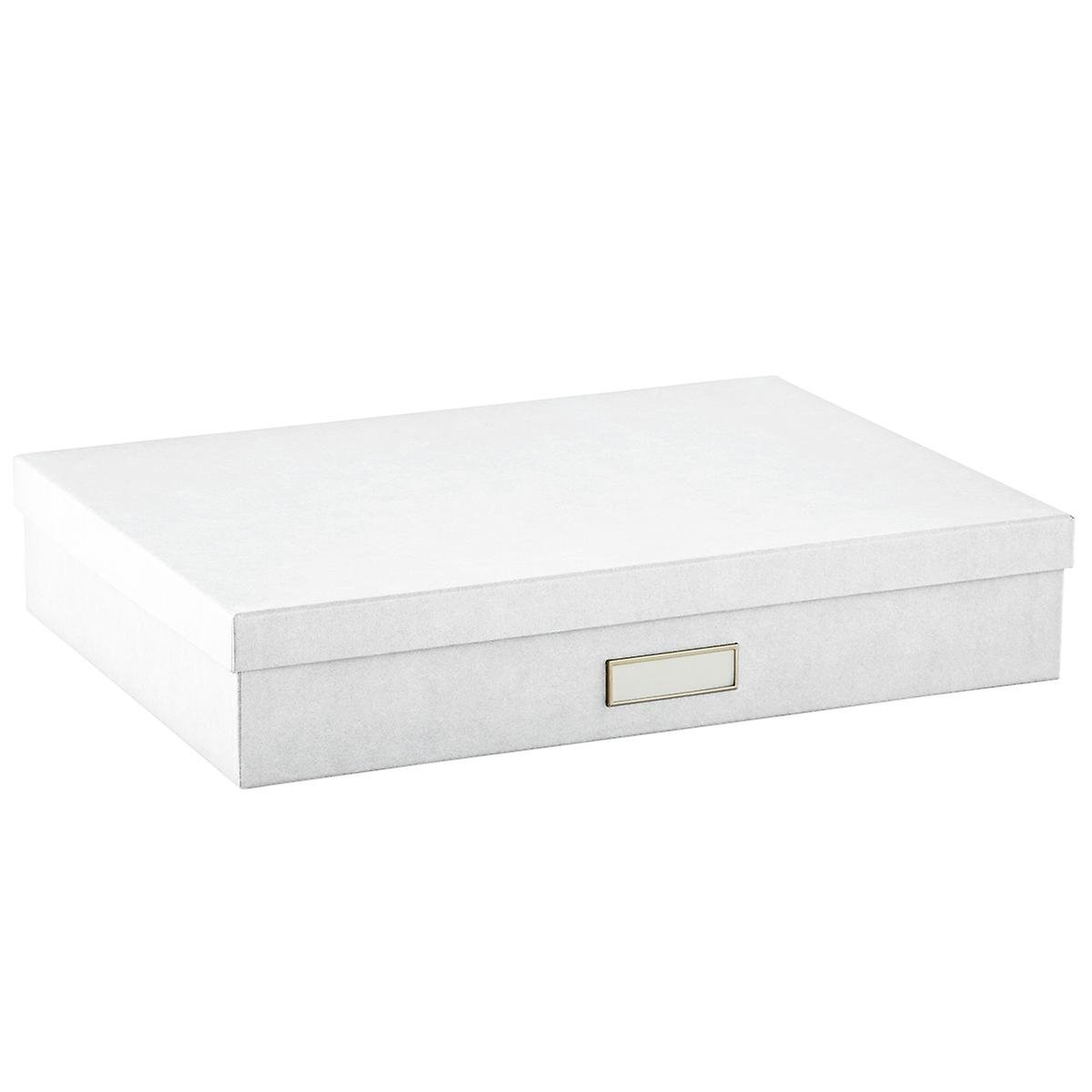 Bigso White Stockholm Office Storage Boxes - containerstore.com