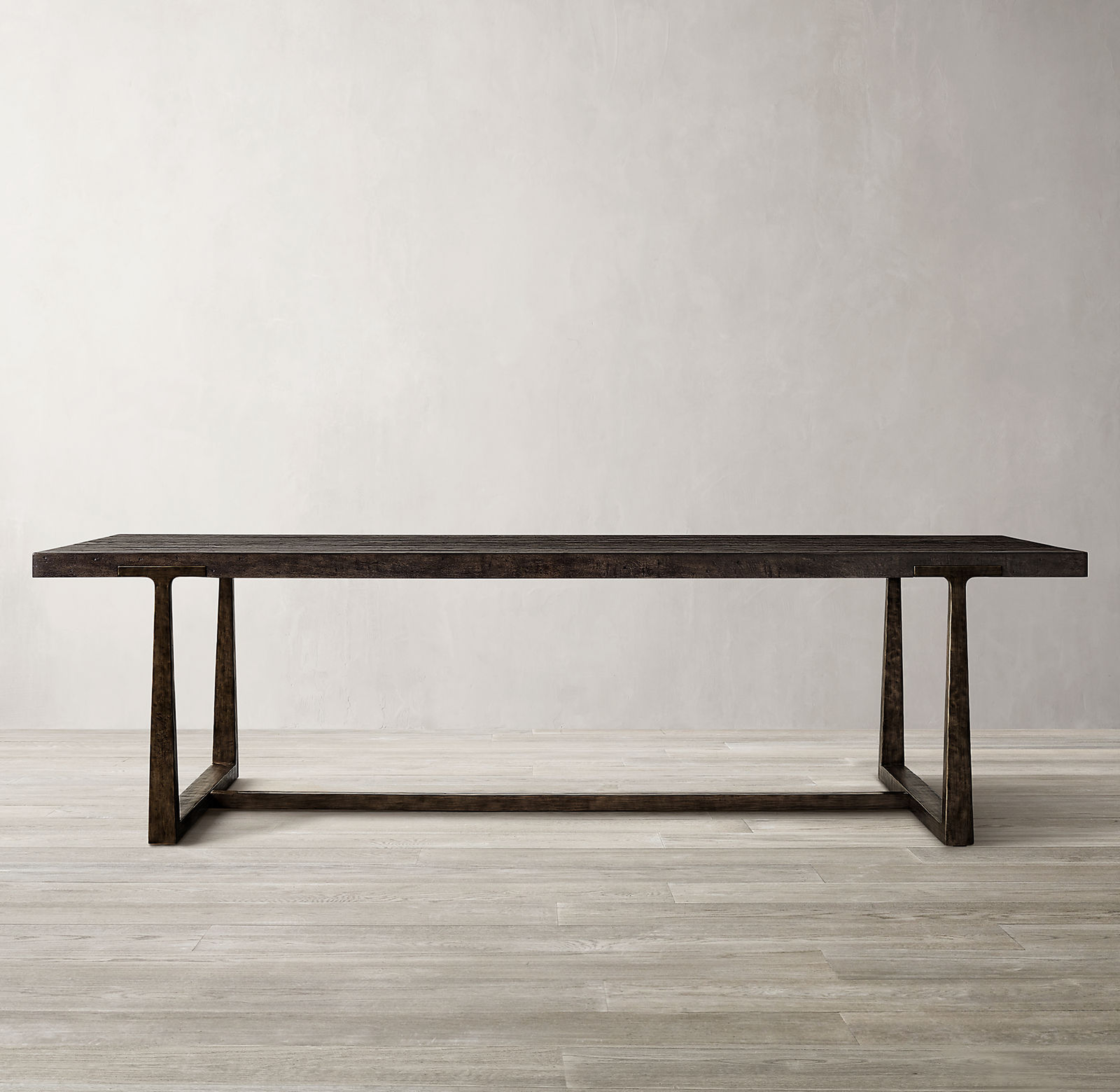 T-BRACE RECTANGULAR EXTENSION DINING TABLE - RH