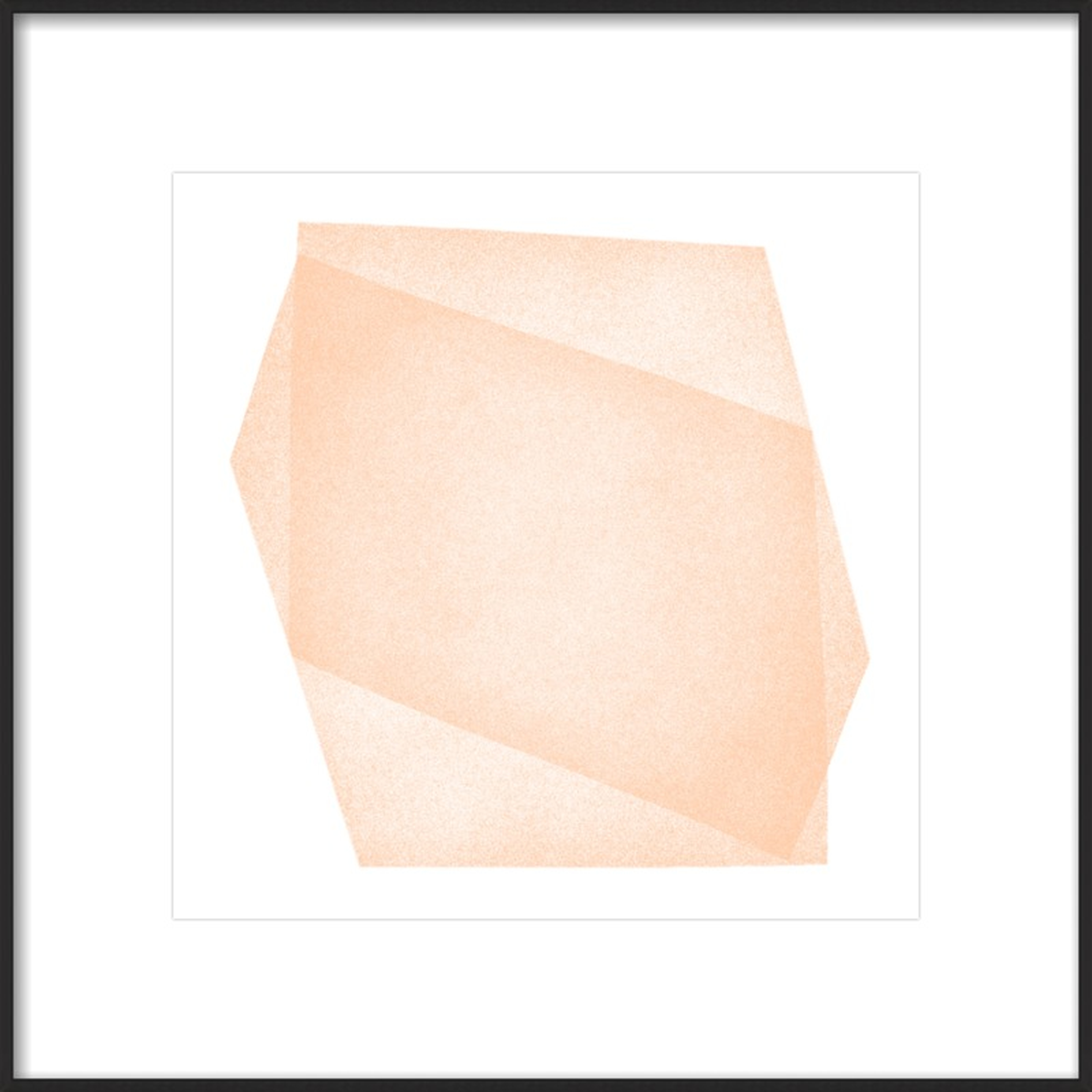 Pale Peach Structure: Soft Geometry, 20" x 20" - Artfully Walls