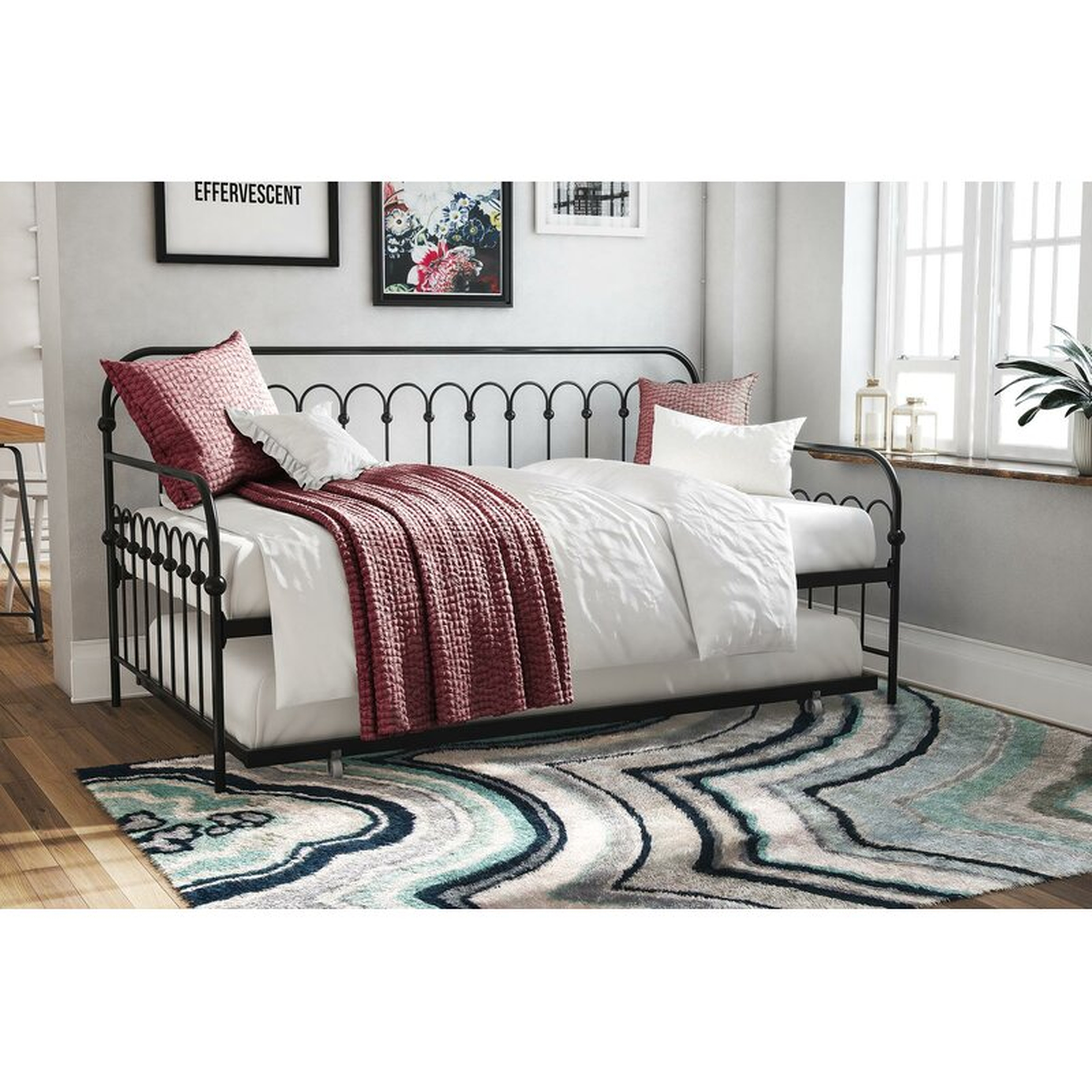 Bright Pop Twin Metal Daybed with Trundle - Wayfair