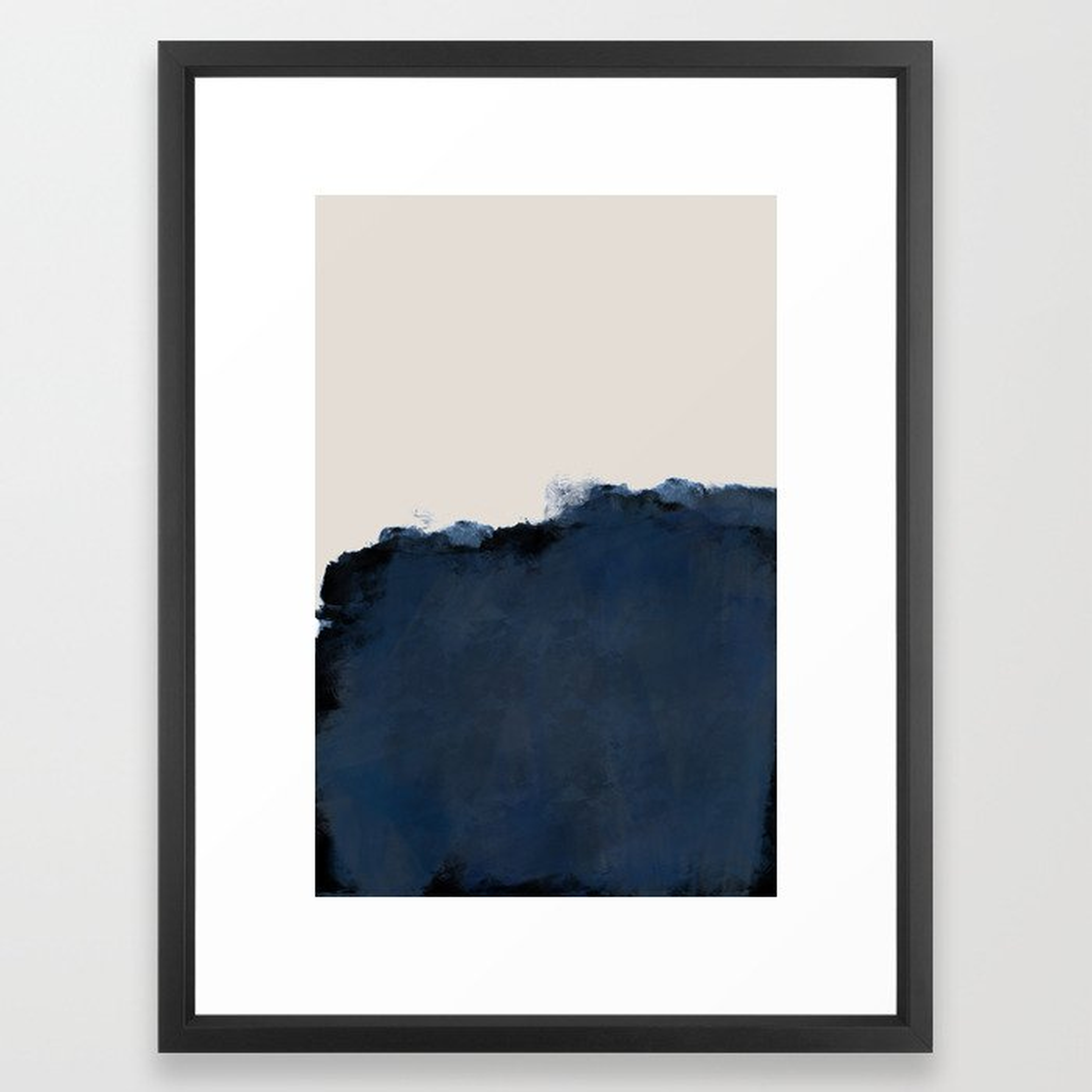 Abstract, blue, beige, indigo Framed Art Print by TMSbyNIGHT - Society6