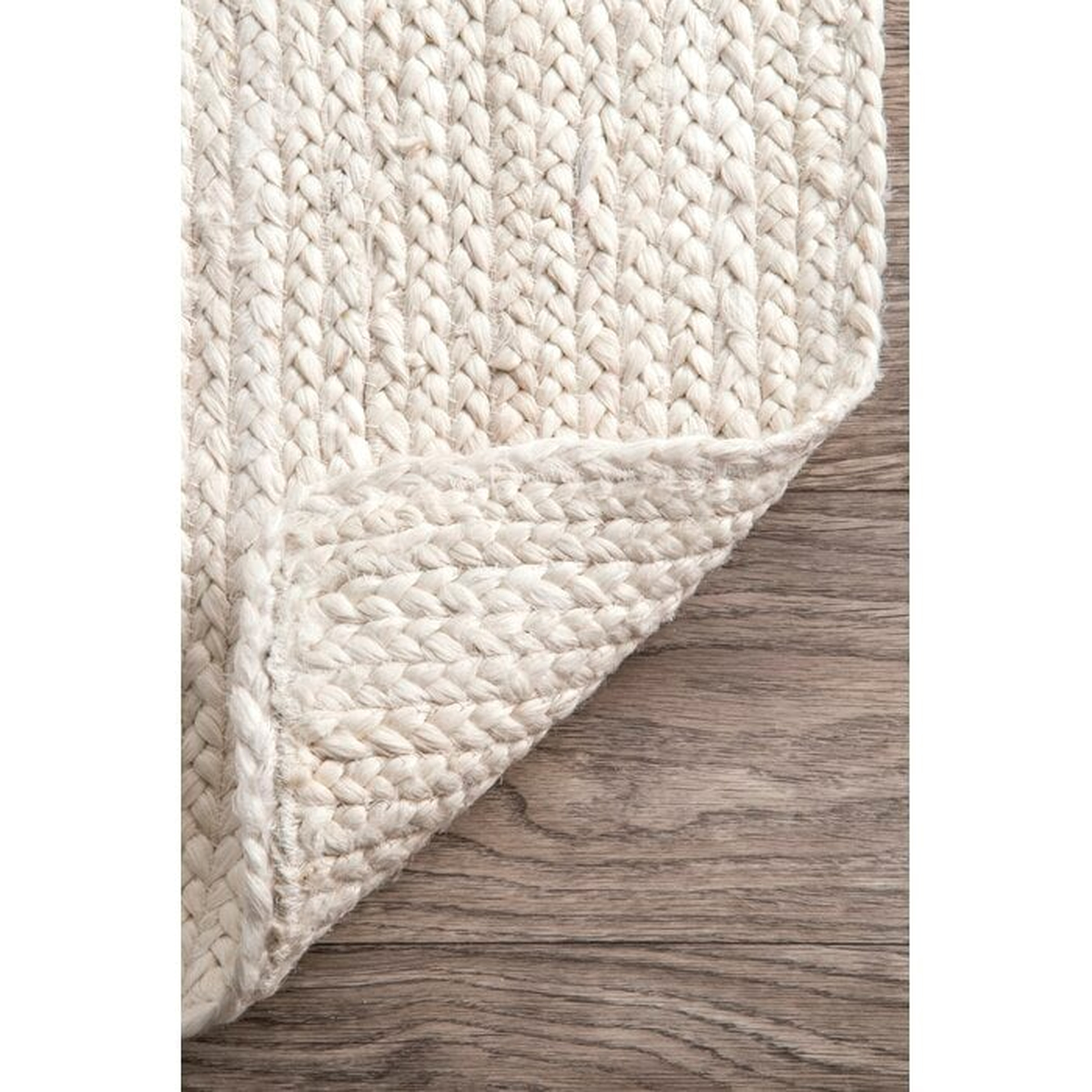 Malaysia Handmade Braided Jute/Sisal Off White/ Cream Beige Area Rug - Wayfair