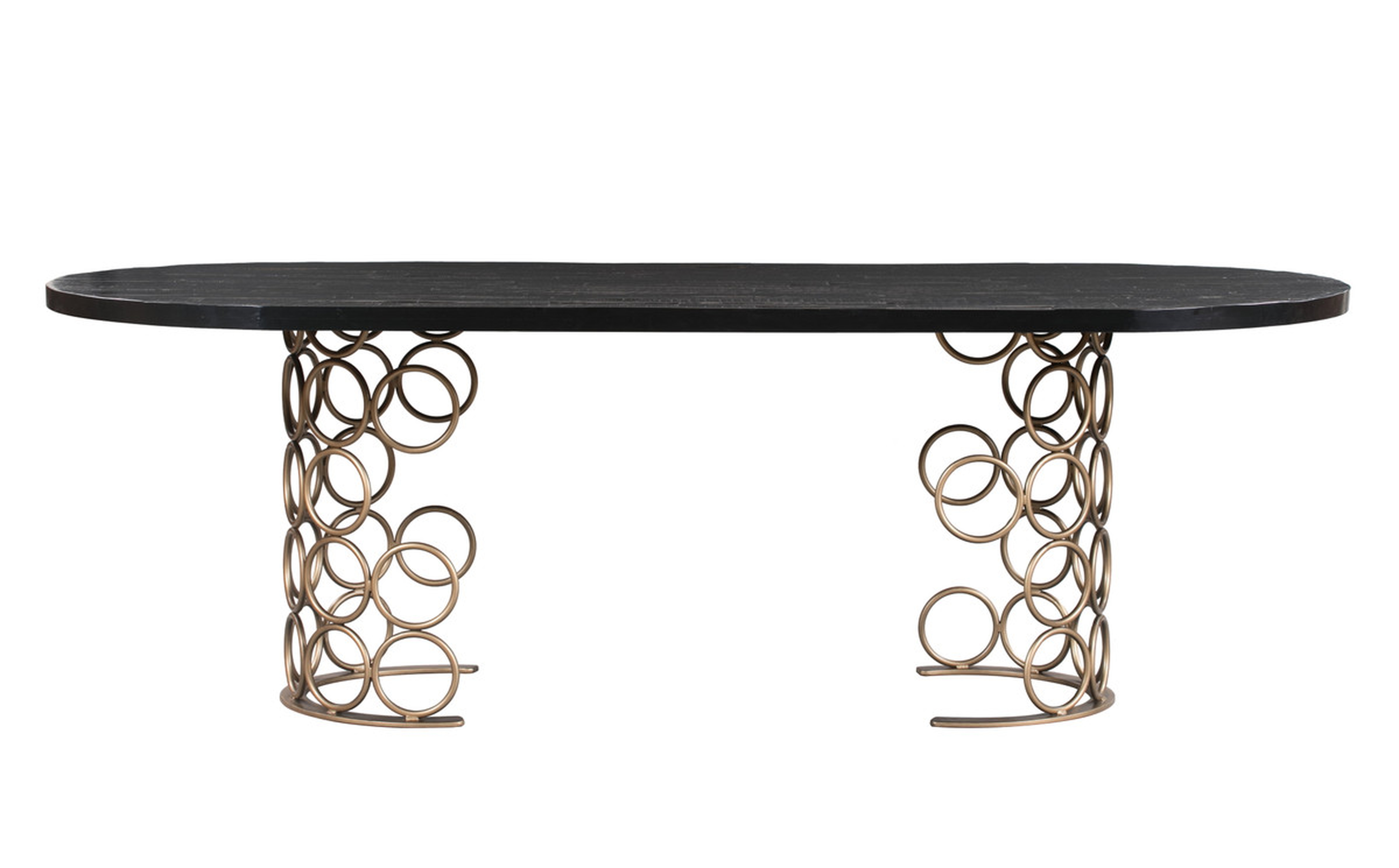 Harlow Brass Dining Table - Maren Home