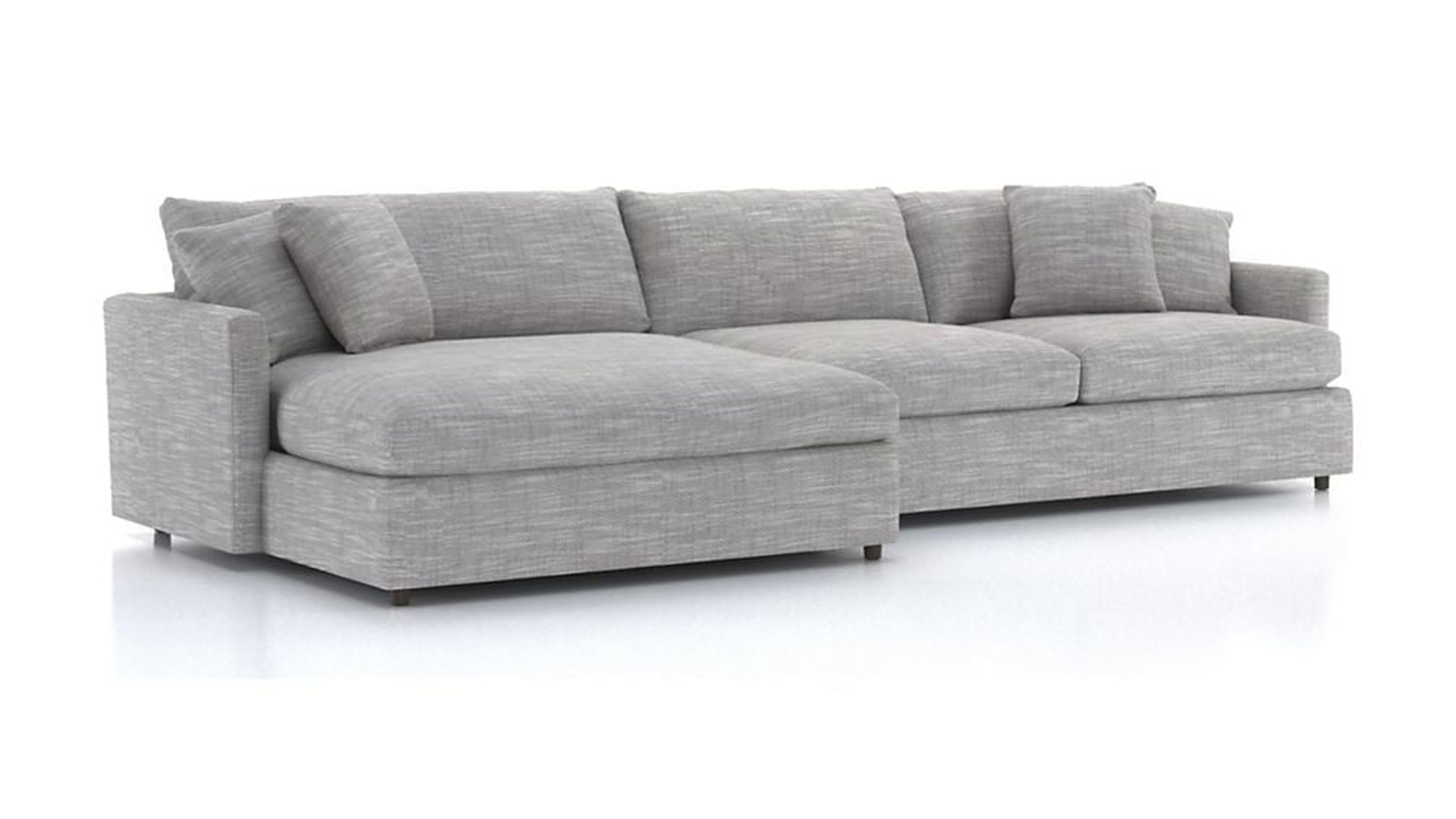 Lounge Deep 2-Piece Left Arm Double Chaise Sectional Sofa - Crate and Barrel