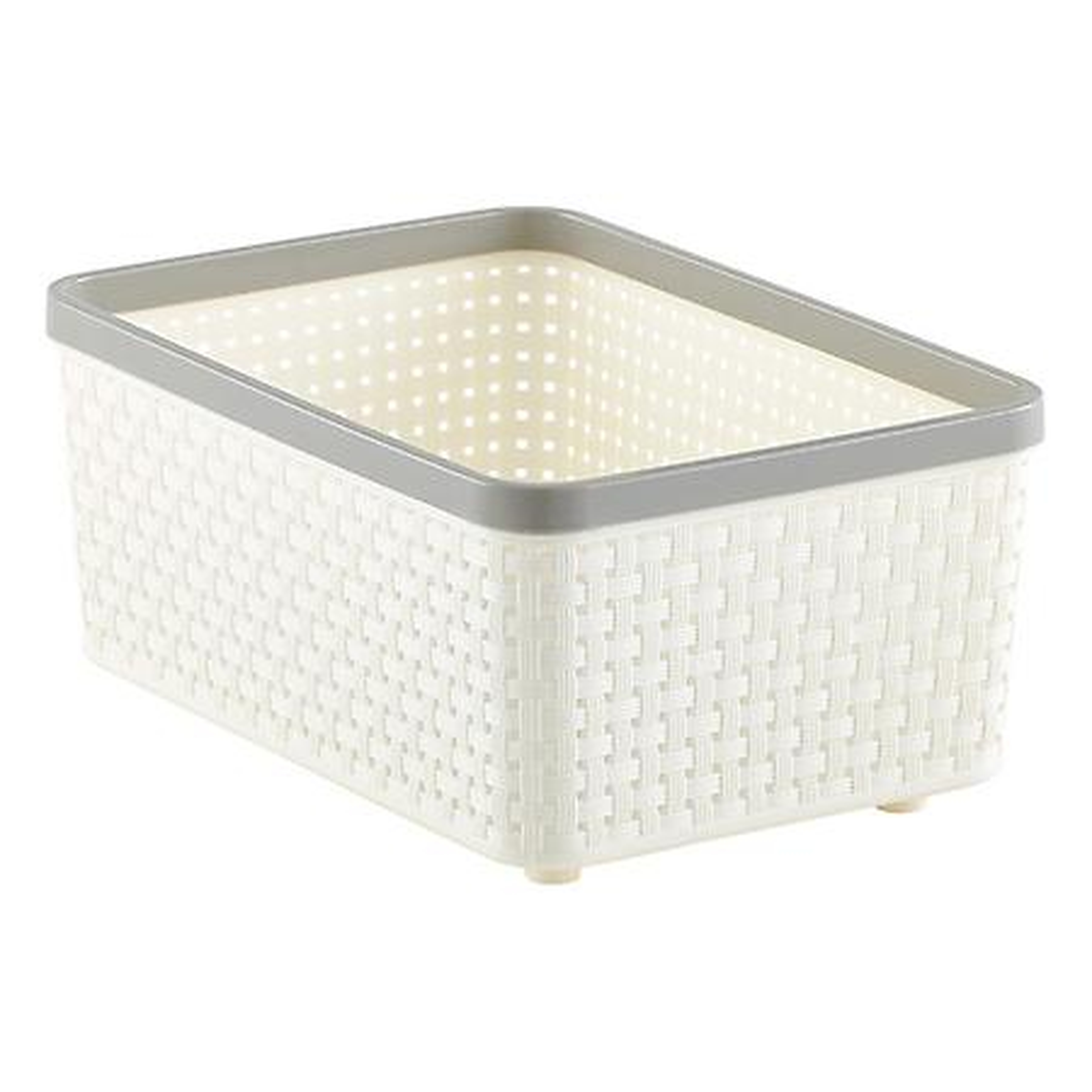 Small Cottage Woven Bin Ivory - containerstore.com