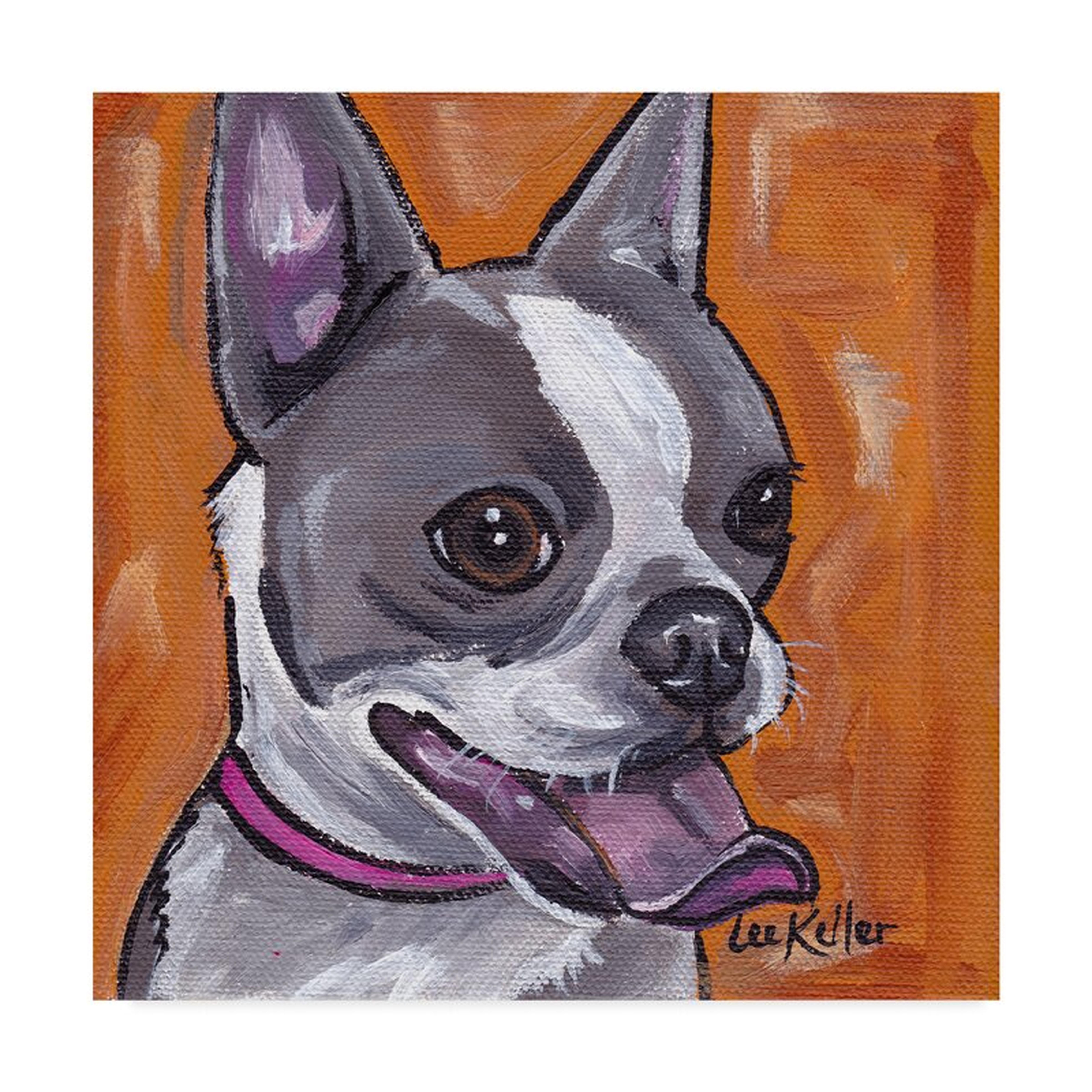 'Frenchie' Acrylic Painting Print on Wrapped Canvas - Wayfair