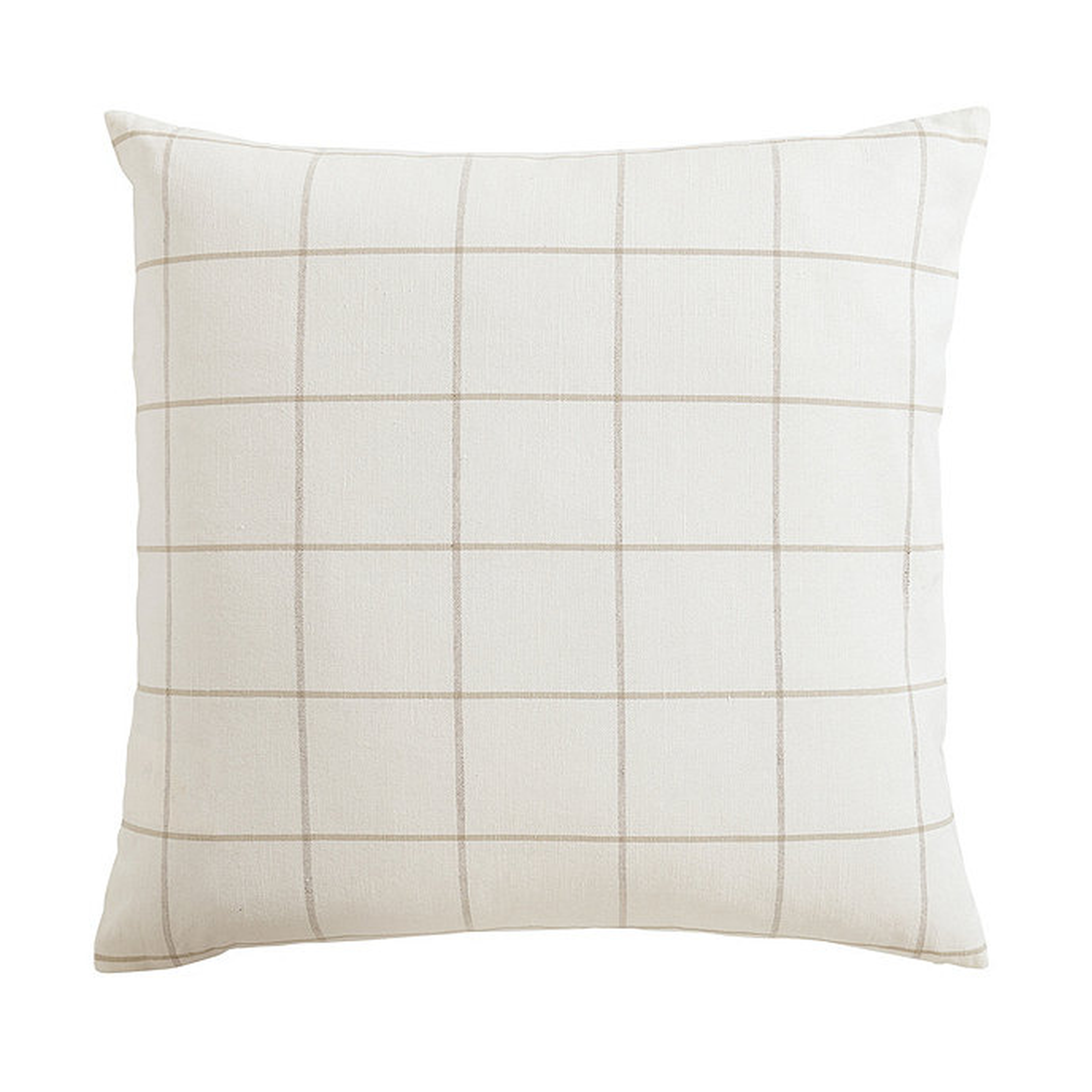 Jones Windowpane Pillow Ivory/Natural  - Ballard Designs - Ballard Designs