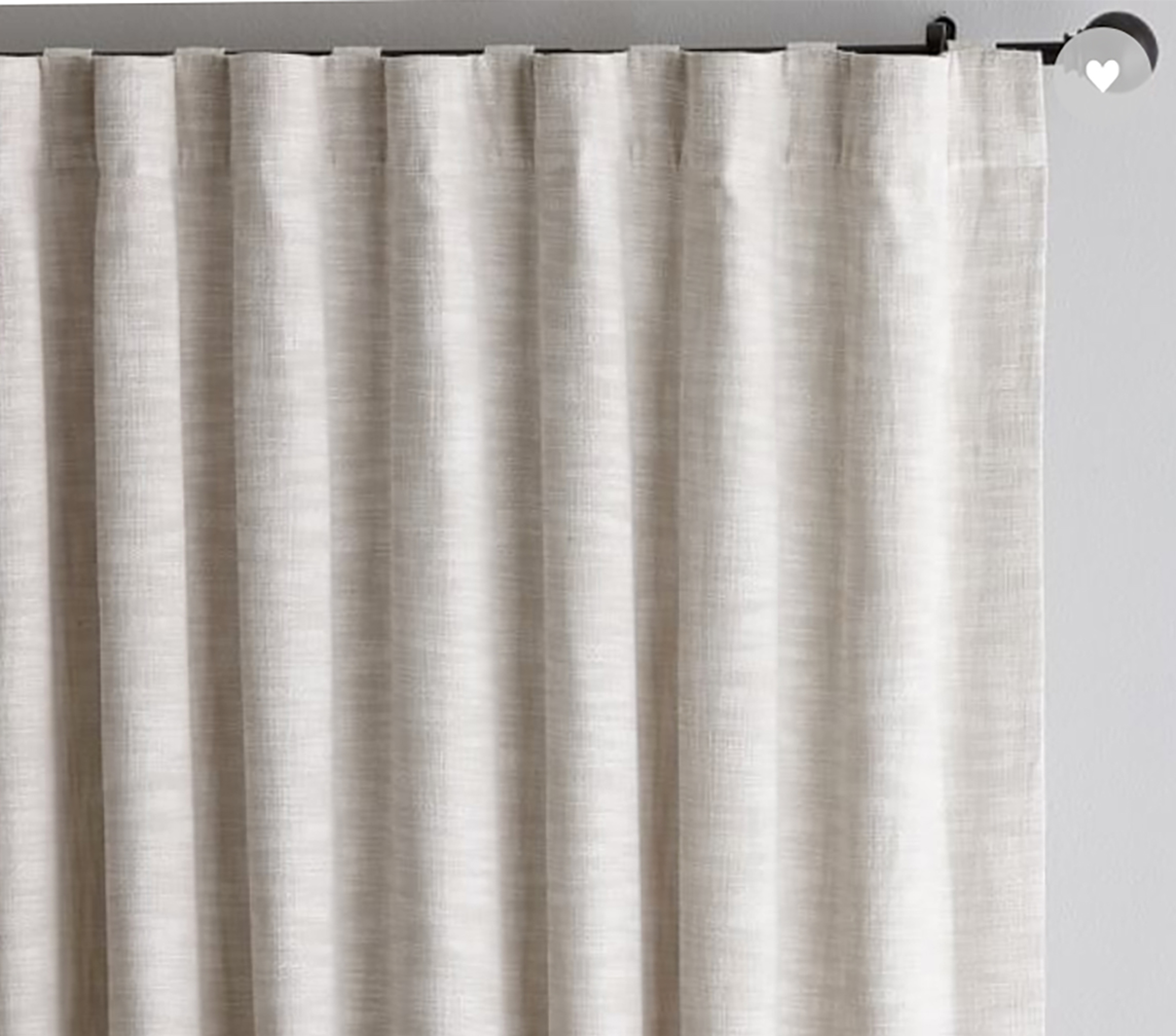 Seaton Textured Cotton Curtain, 50 x 84", Oatmeal - Pottery Barn