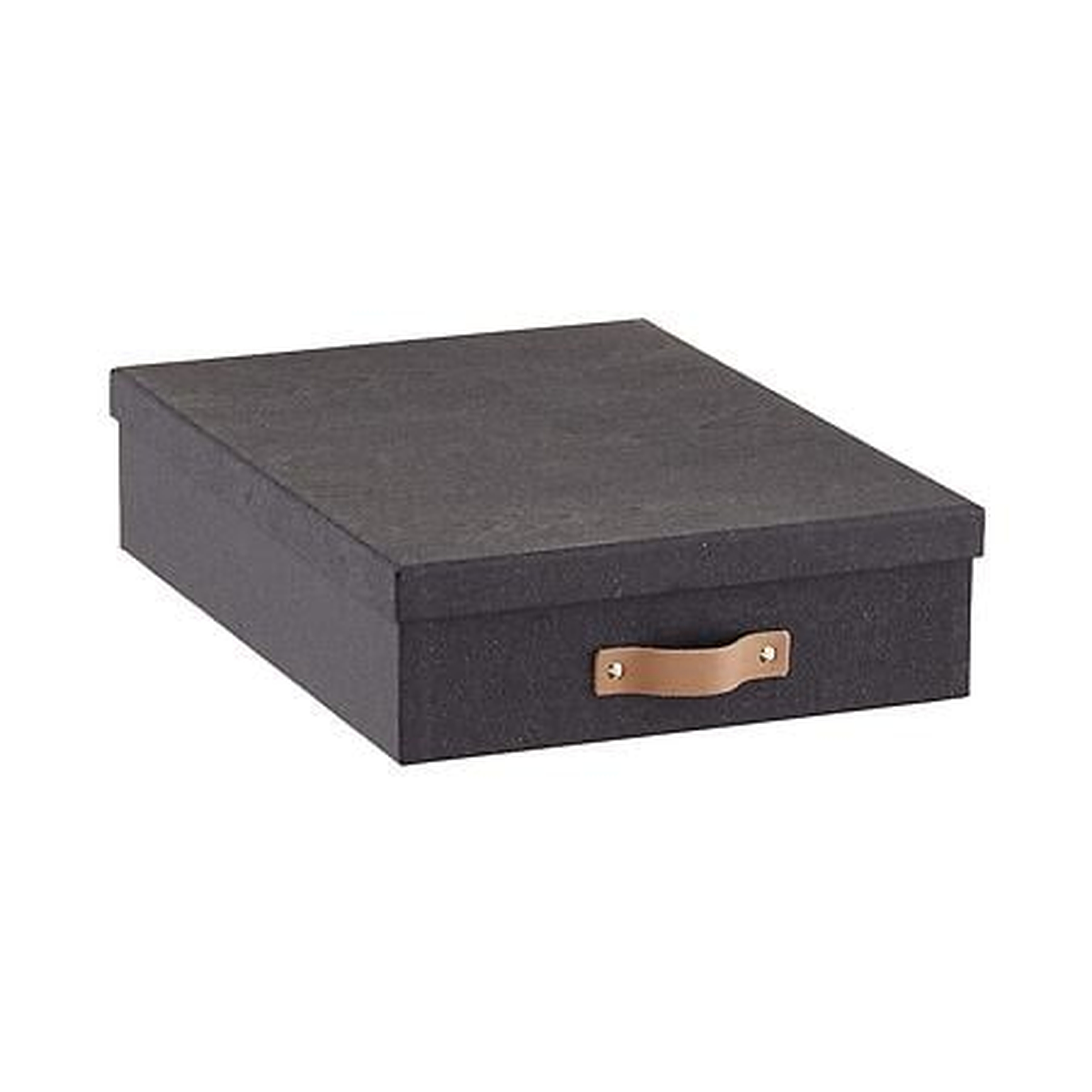Bigso Woodgrain Letter Box Black - containerstore.com