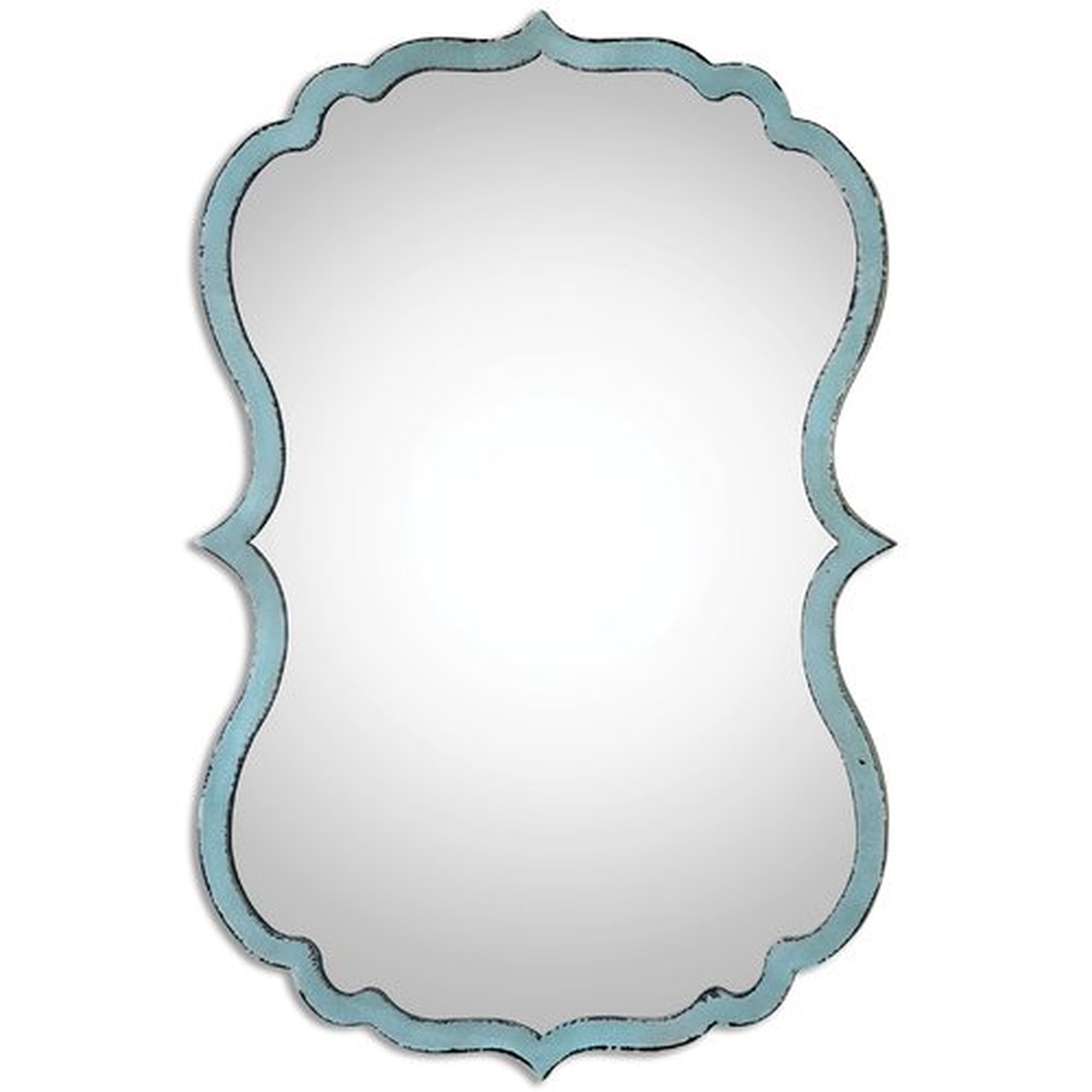 Antiqued Light Blue Accent Mirror - Wayfair