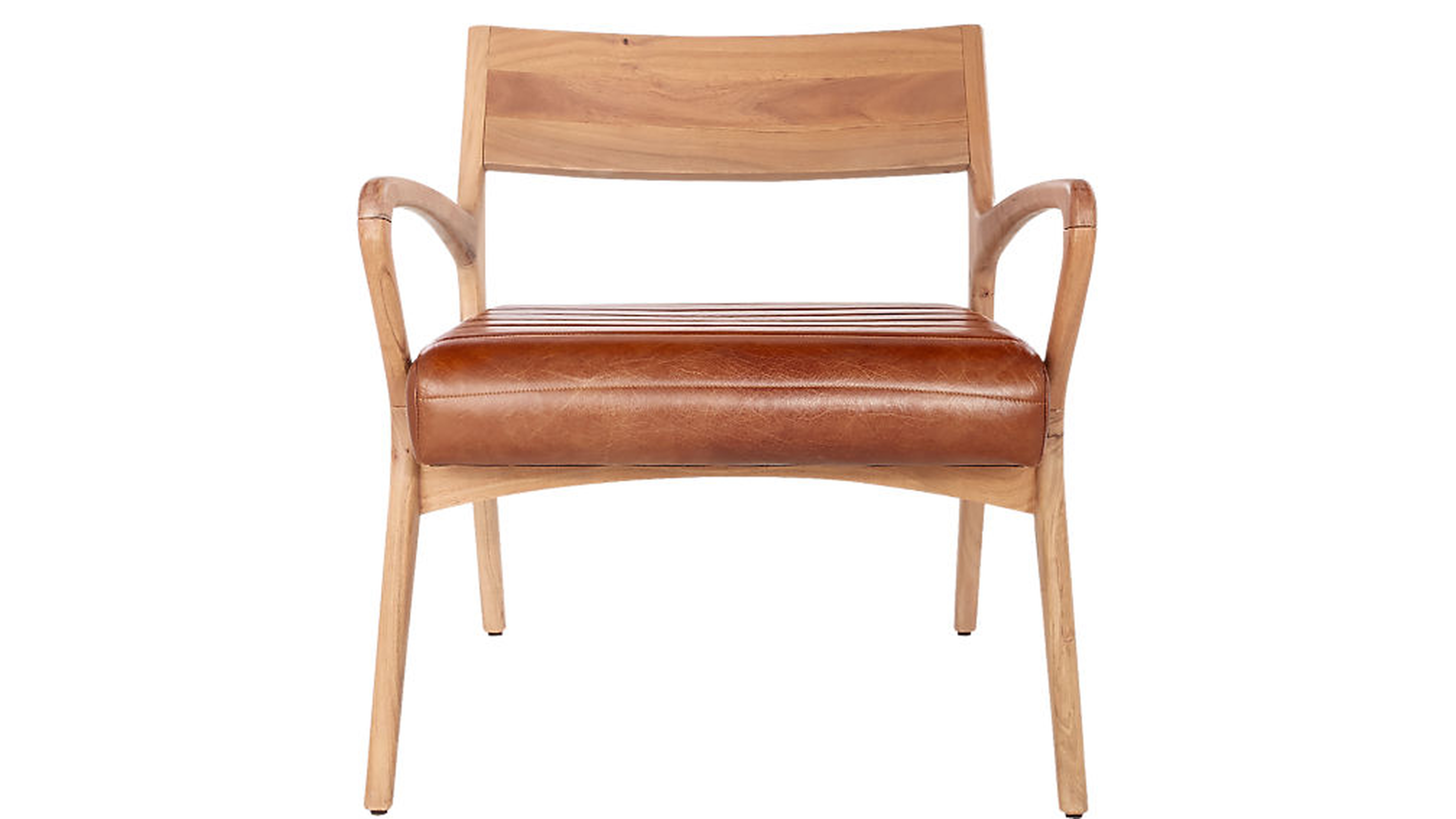 ALLEGRO WOOD AND LEATHER CHAIR - CB2