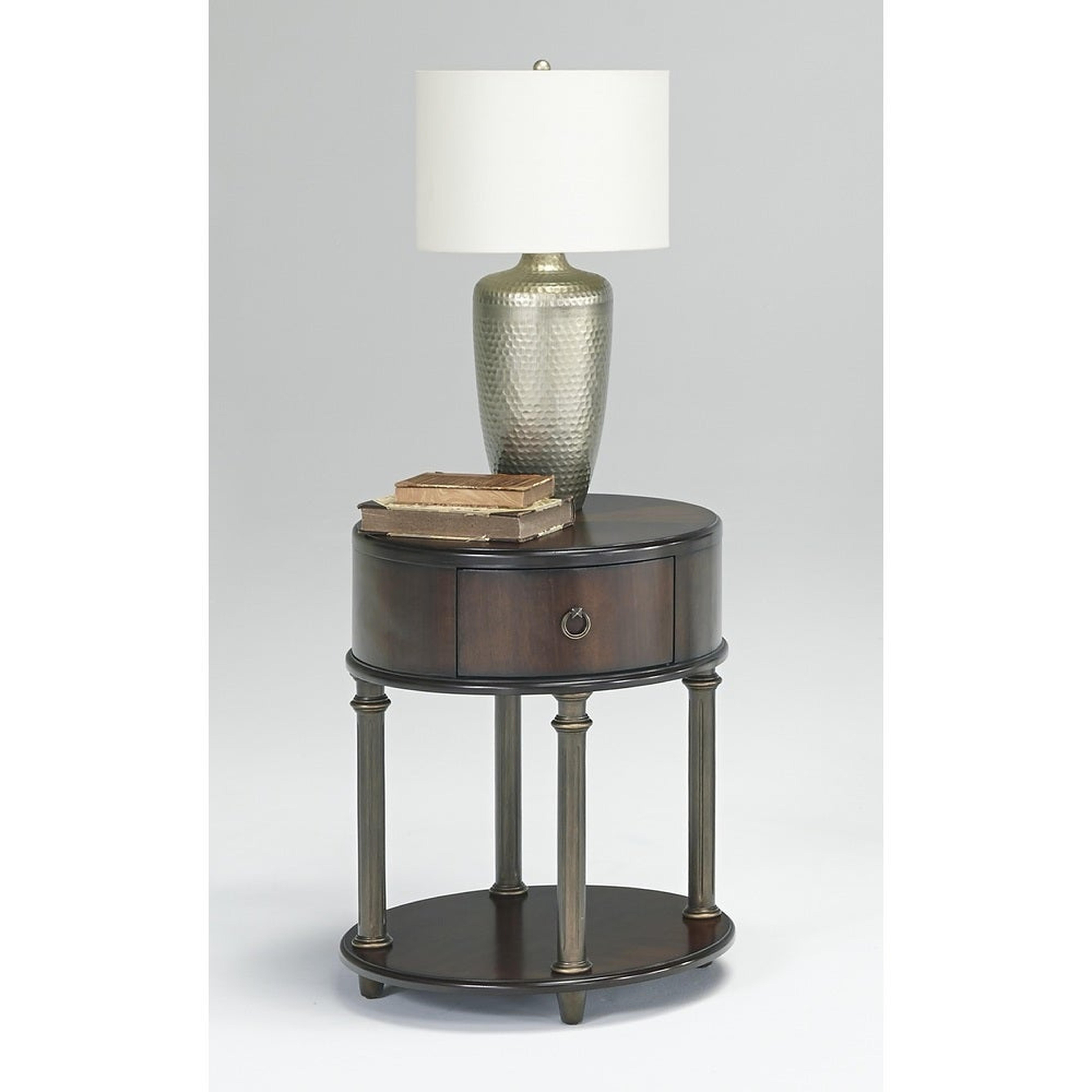 Gracewood Hollow Lubonja Oval End Table With Power Pack - Overstock