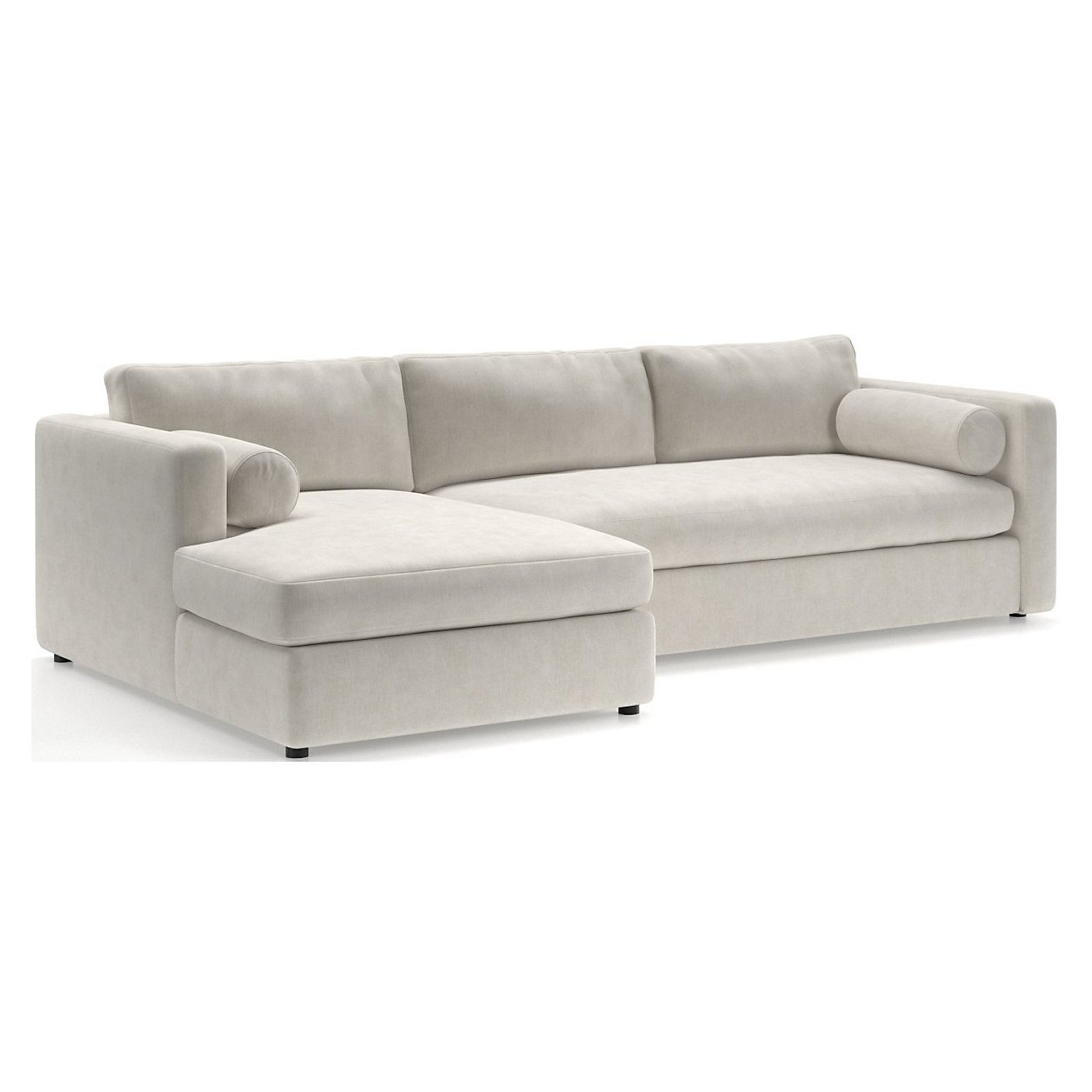 Aris Deep 2-Piece Left-Arm Chaise Sectional Bench Sofa - Crate and Barrel