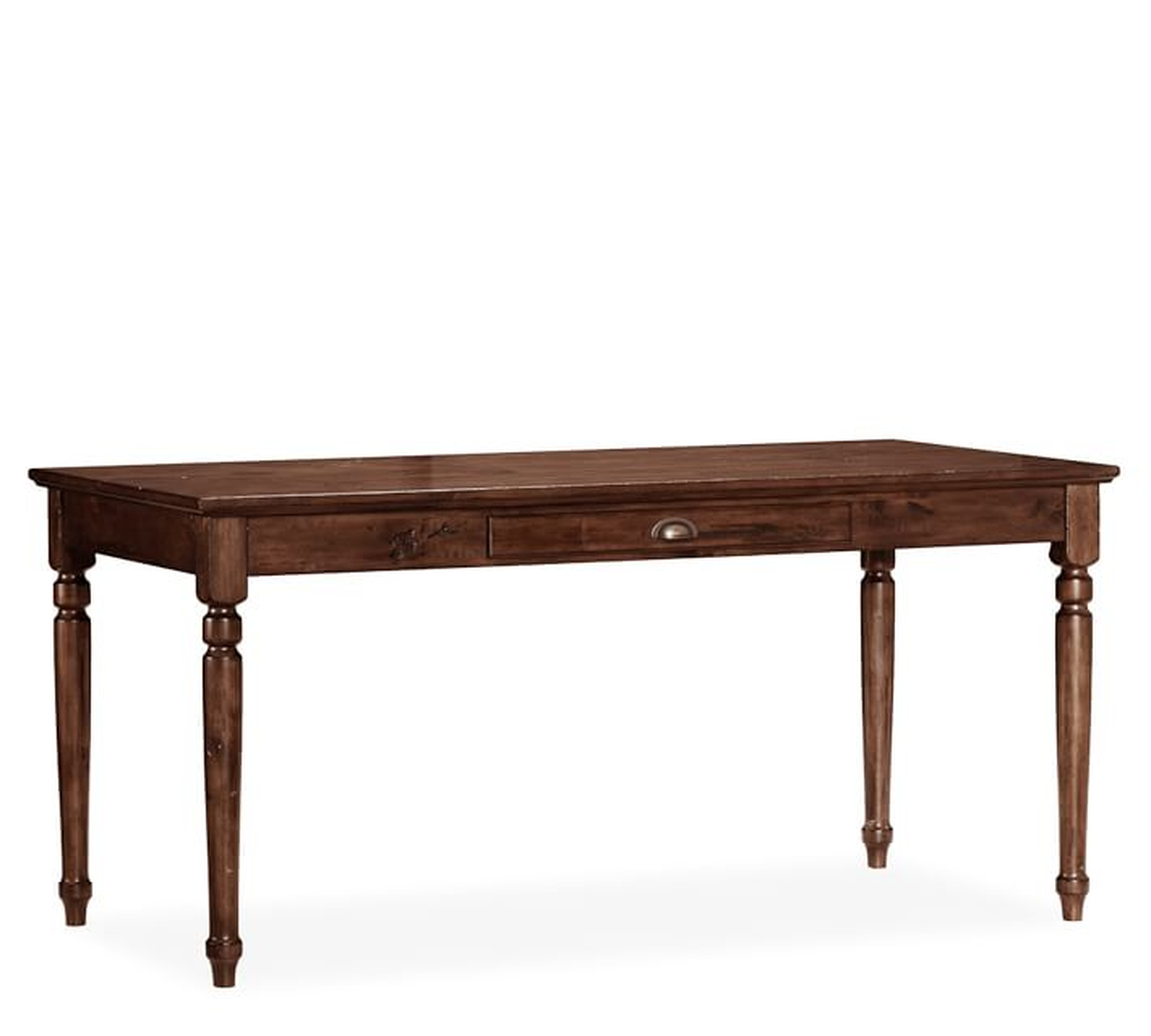 Printer's 64" Writing Desk with Drawer, Tuscan Chestnut - Pottery Barn
