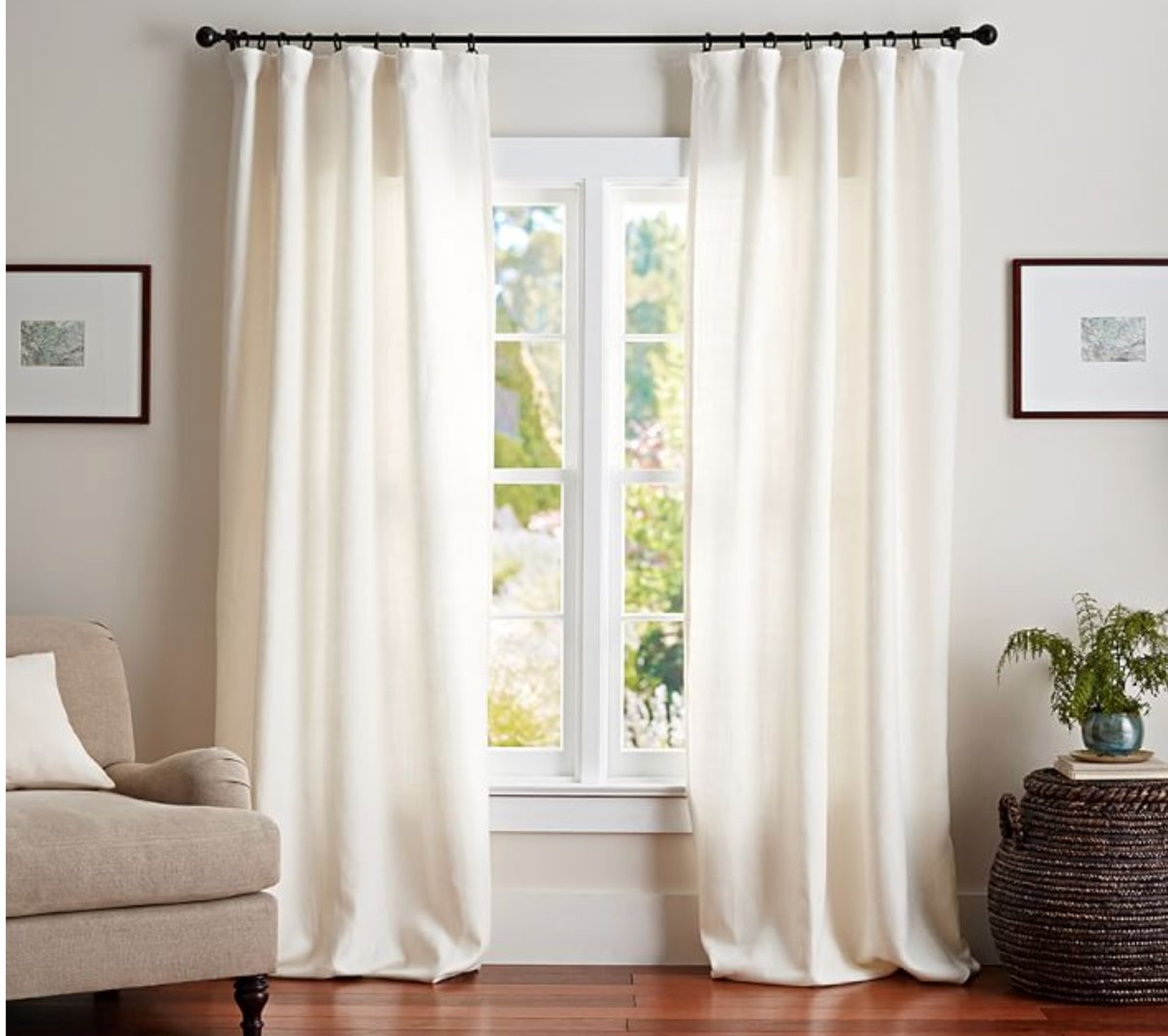 Belgian Linen Rod Pocket Curtain Made with Libeco™ - Pottery Barn