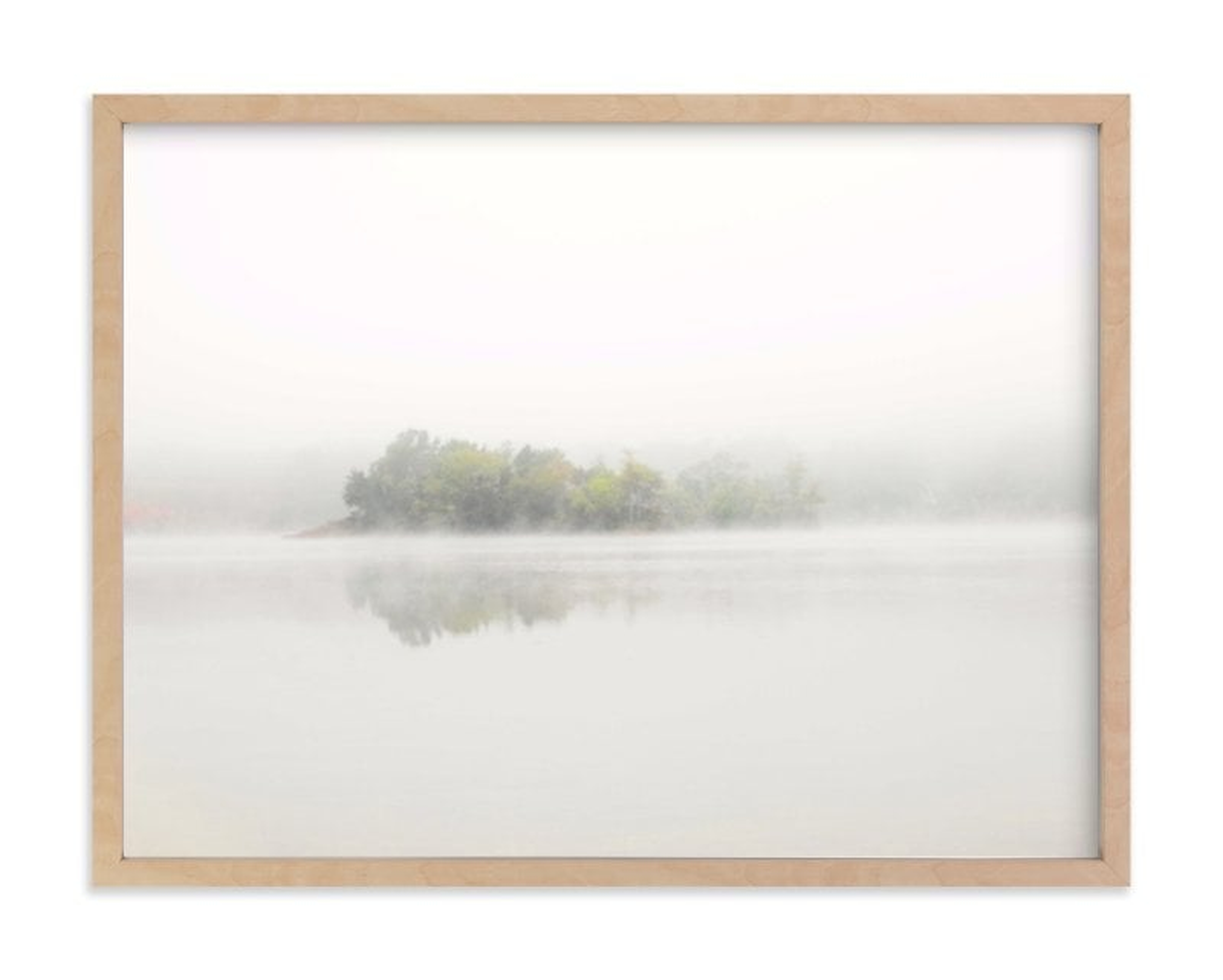 the island - natural raw wood frame, 24 x 18 - Minted